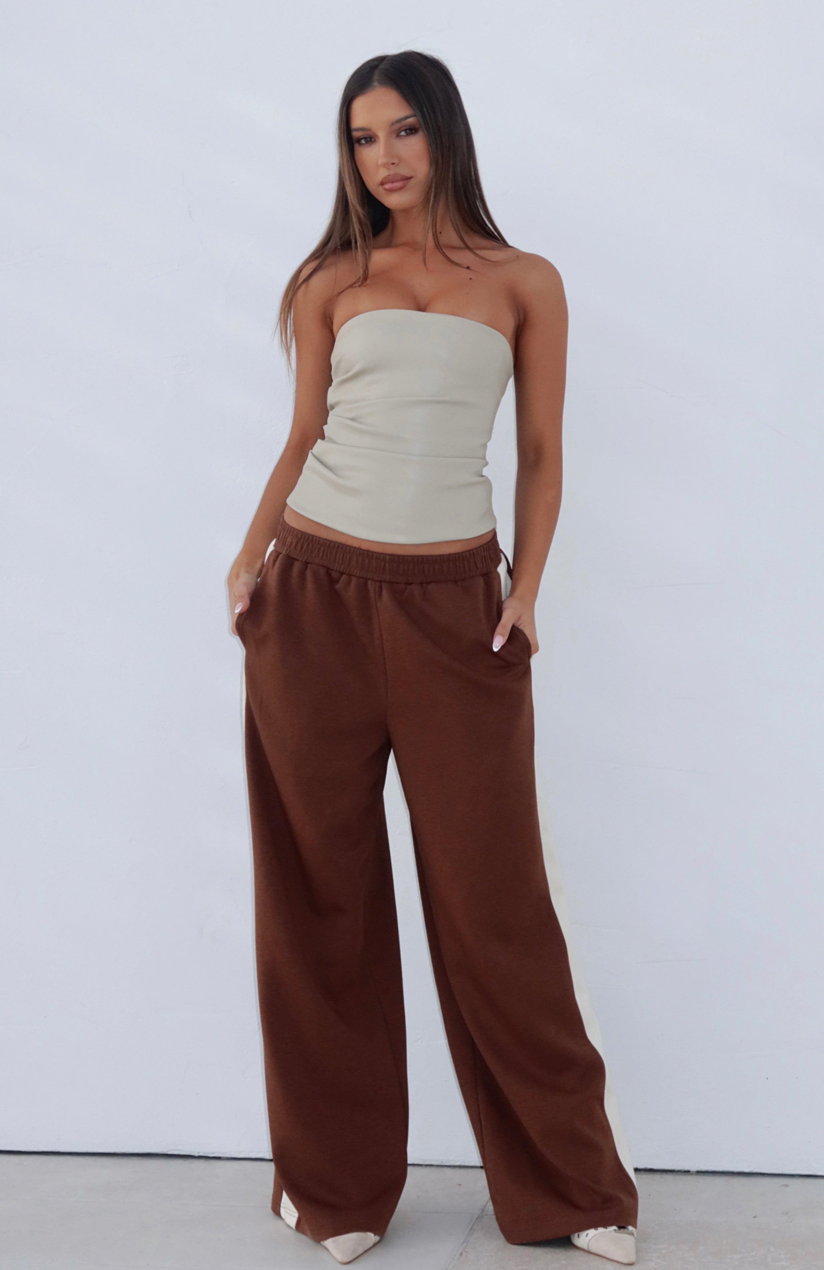 Ultimate Comfort Stronger Than Yesterday Knit Pants - Chocolate