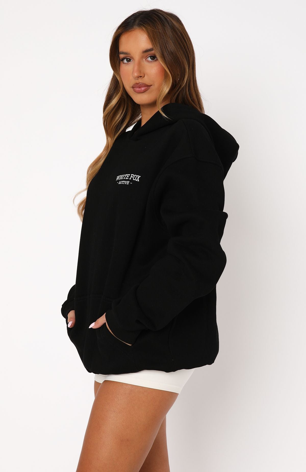 Premium Oversized Hoodie - Black | Ultimate Comfort by White Fox Active