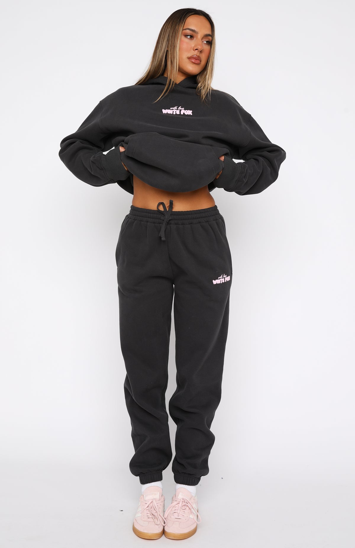 Premium With Love In The Moment Fleece Sweatpants - Charcoal | Ultimate Comfort