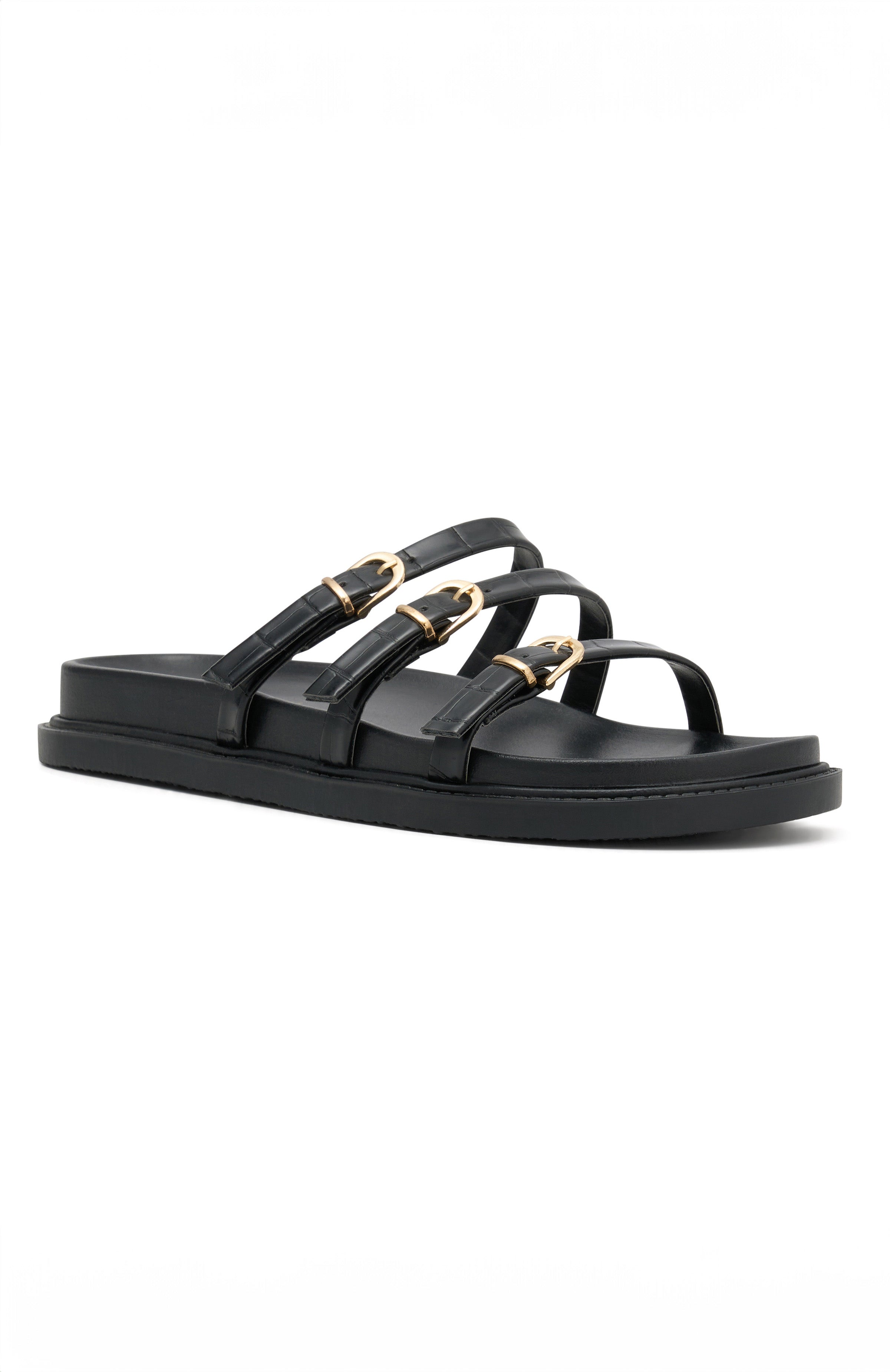 Ariela Premium Black Croc Sandals - Ultimate Summer Style