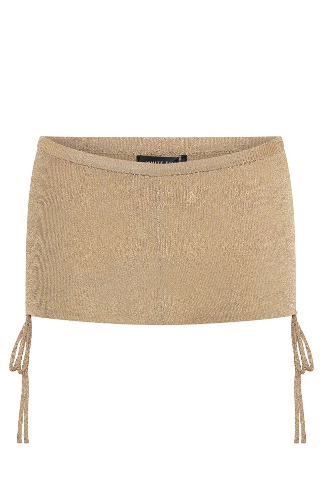 Premium Gold Knit Booty Shorts - Ultimate Glamour