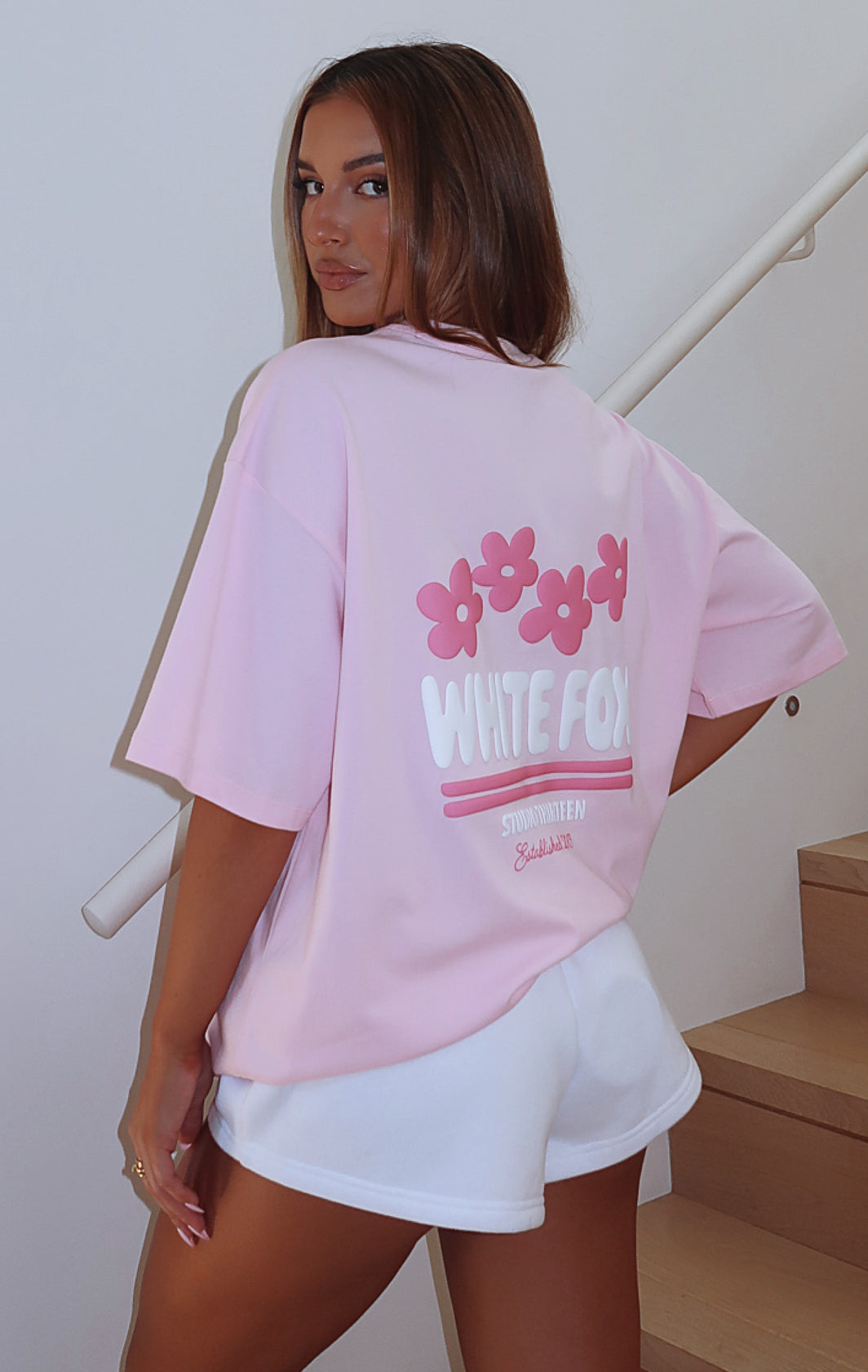 Premium Tropic Time Oversized Tee - Pink