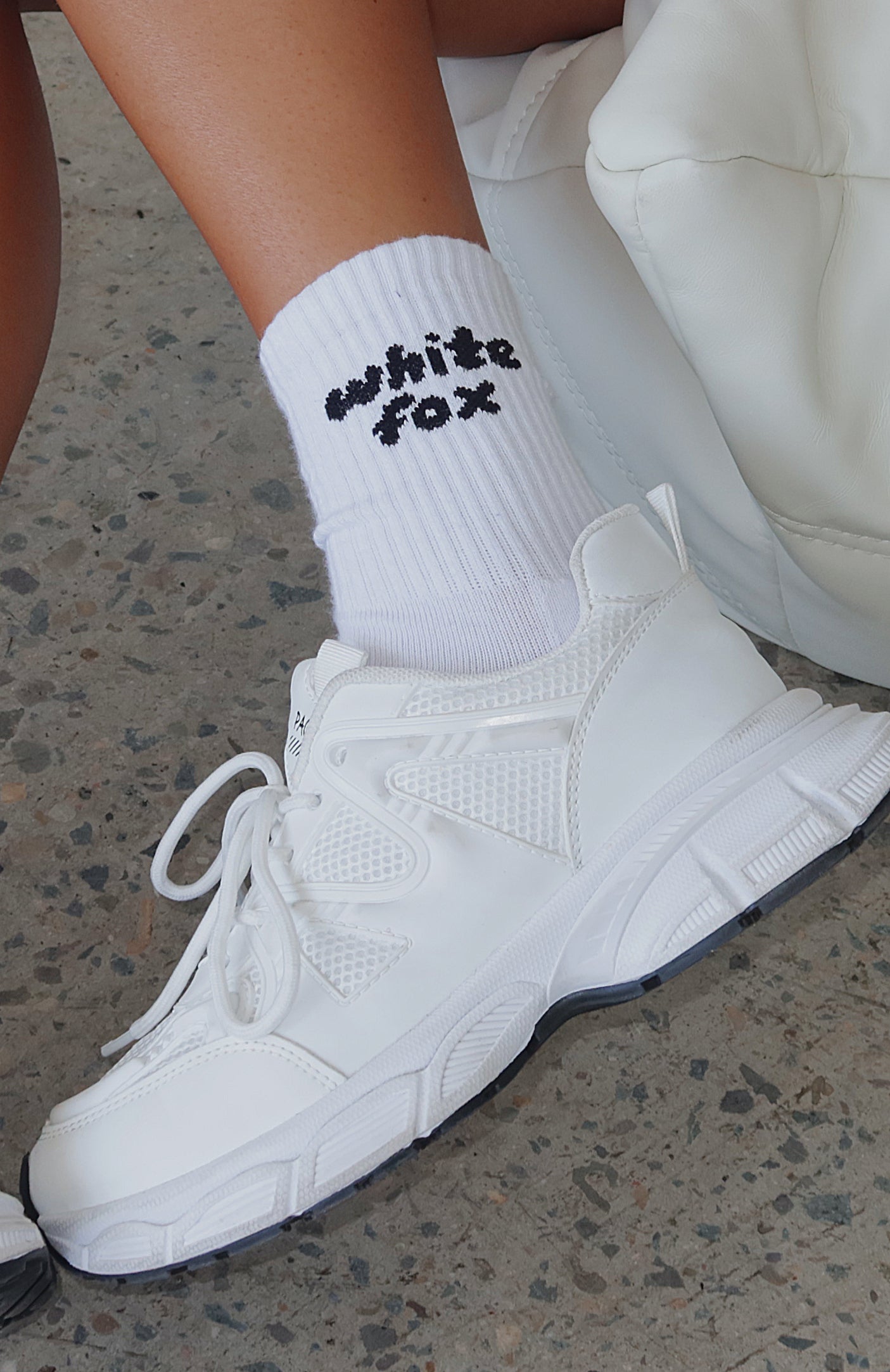 Premium Era 8 White Crew Socks