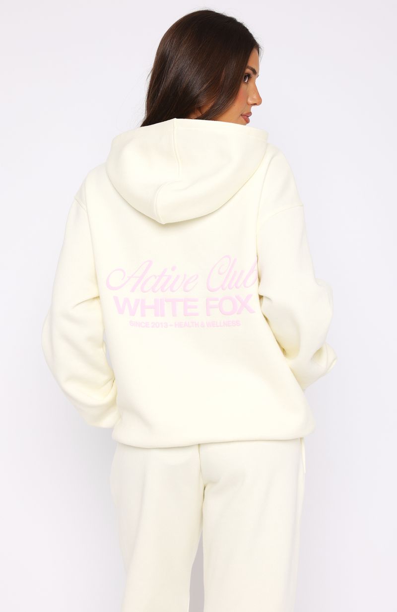 Premium Active Club Oversized Hoodie - Off White | Ultimate Comfort