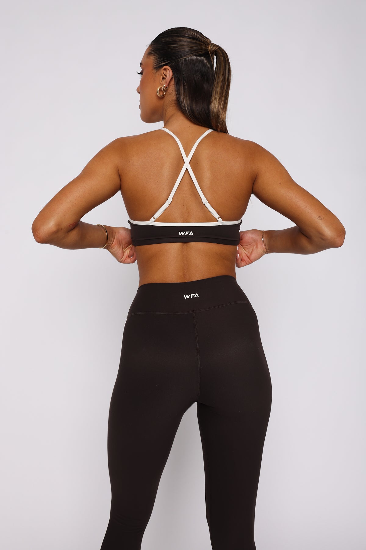 Premium Activate Passion Sports Bra - Espresso/Cream