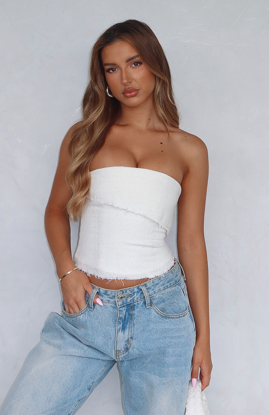 Ultimate Strapless Bustier - Off White | Premium Fit & Shine