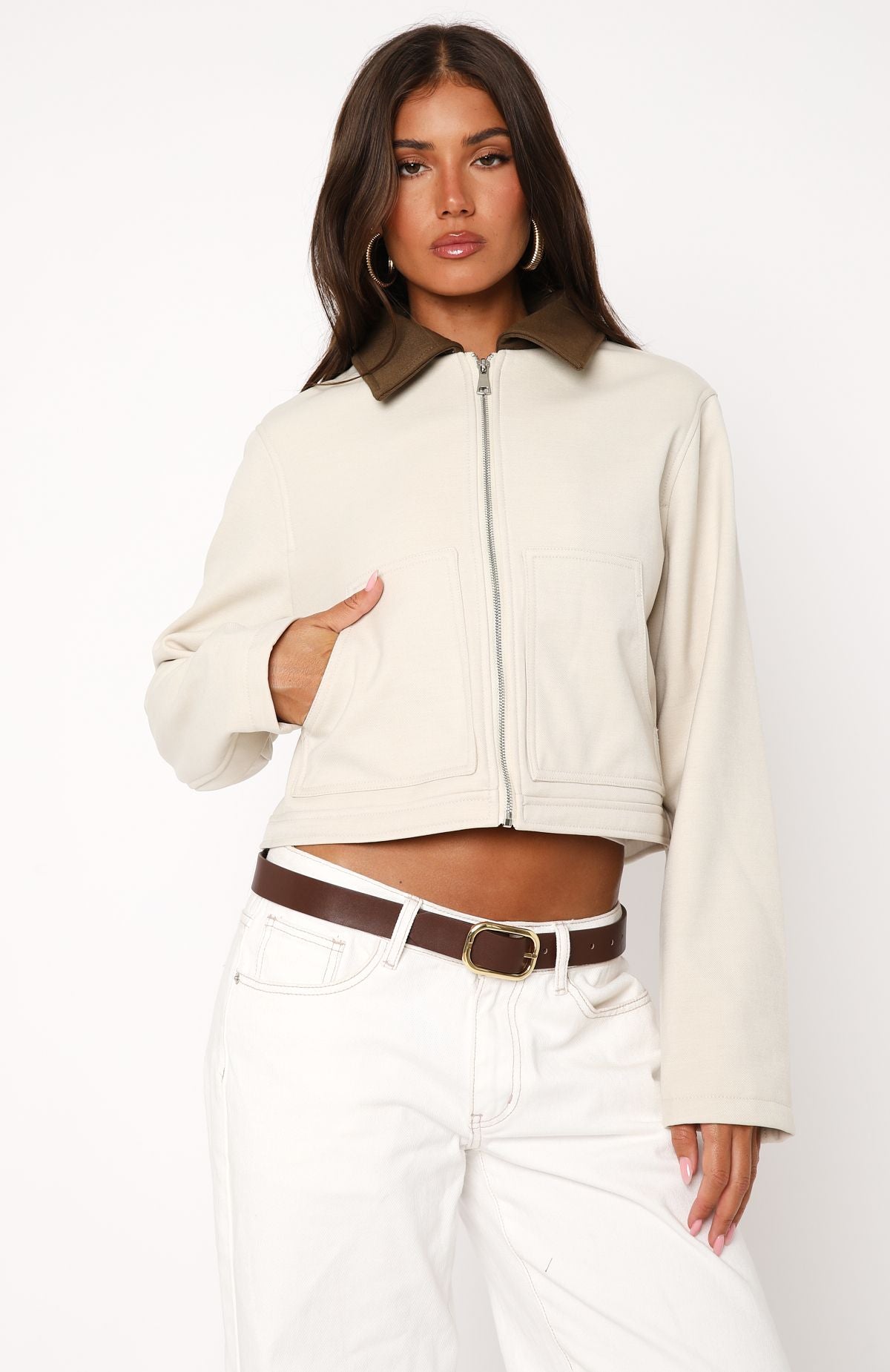 Premium You Told Me Jacket - Beige