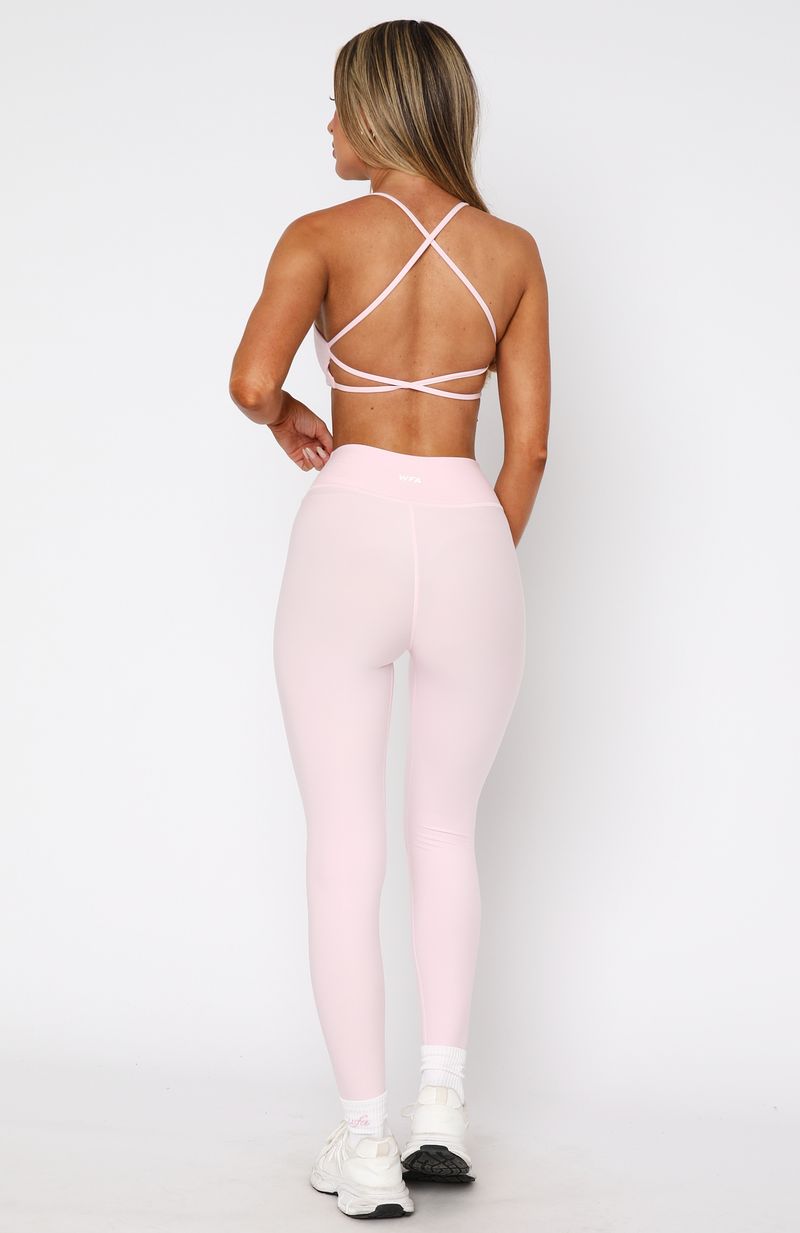 Ultimate Cross Front Leggings - Ballet Pink | White Fox Active