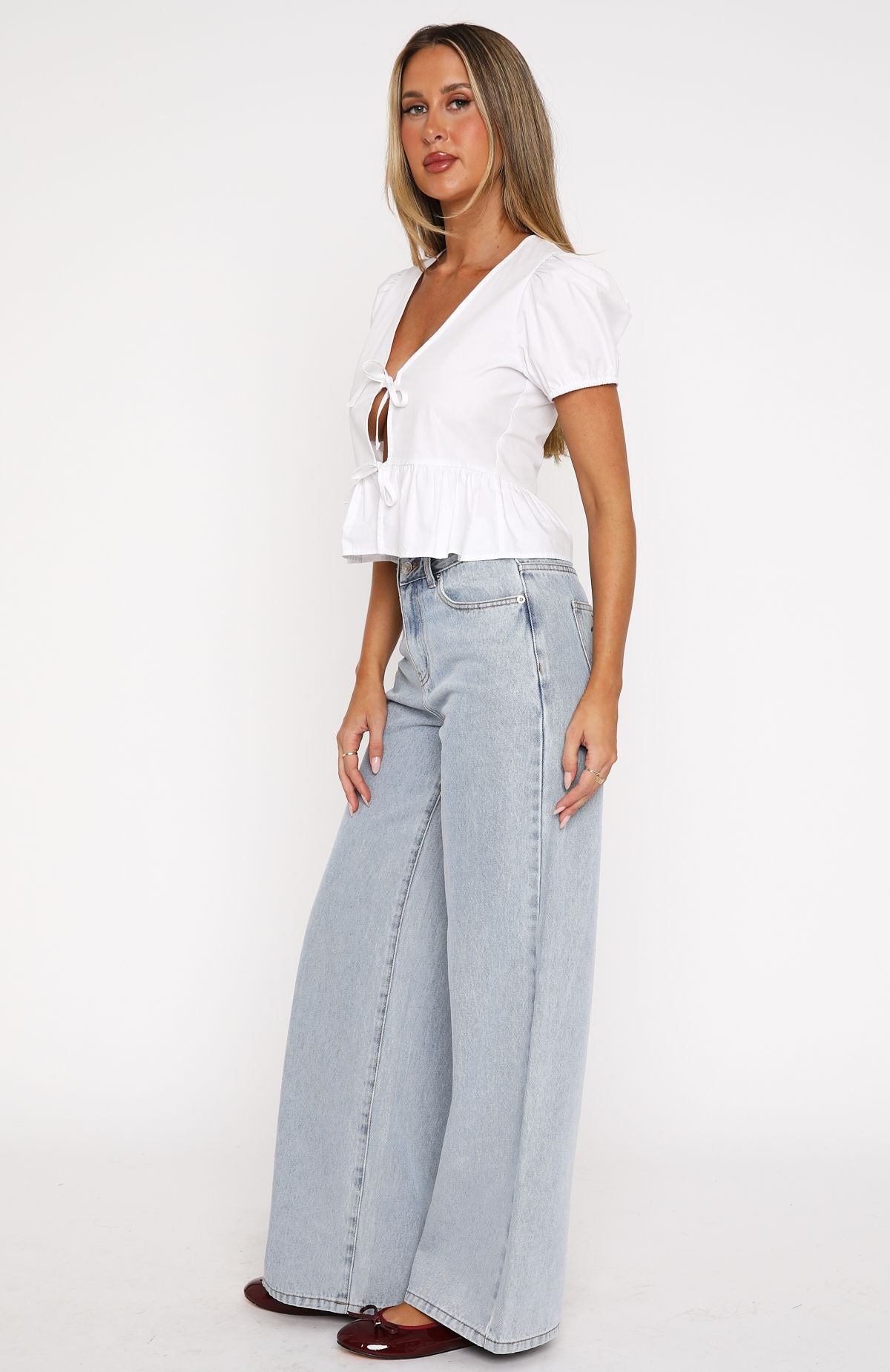 Premium Lily Mid Rise Wide Leg Jeans - Ultimate Comfort & Style