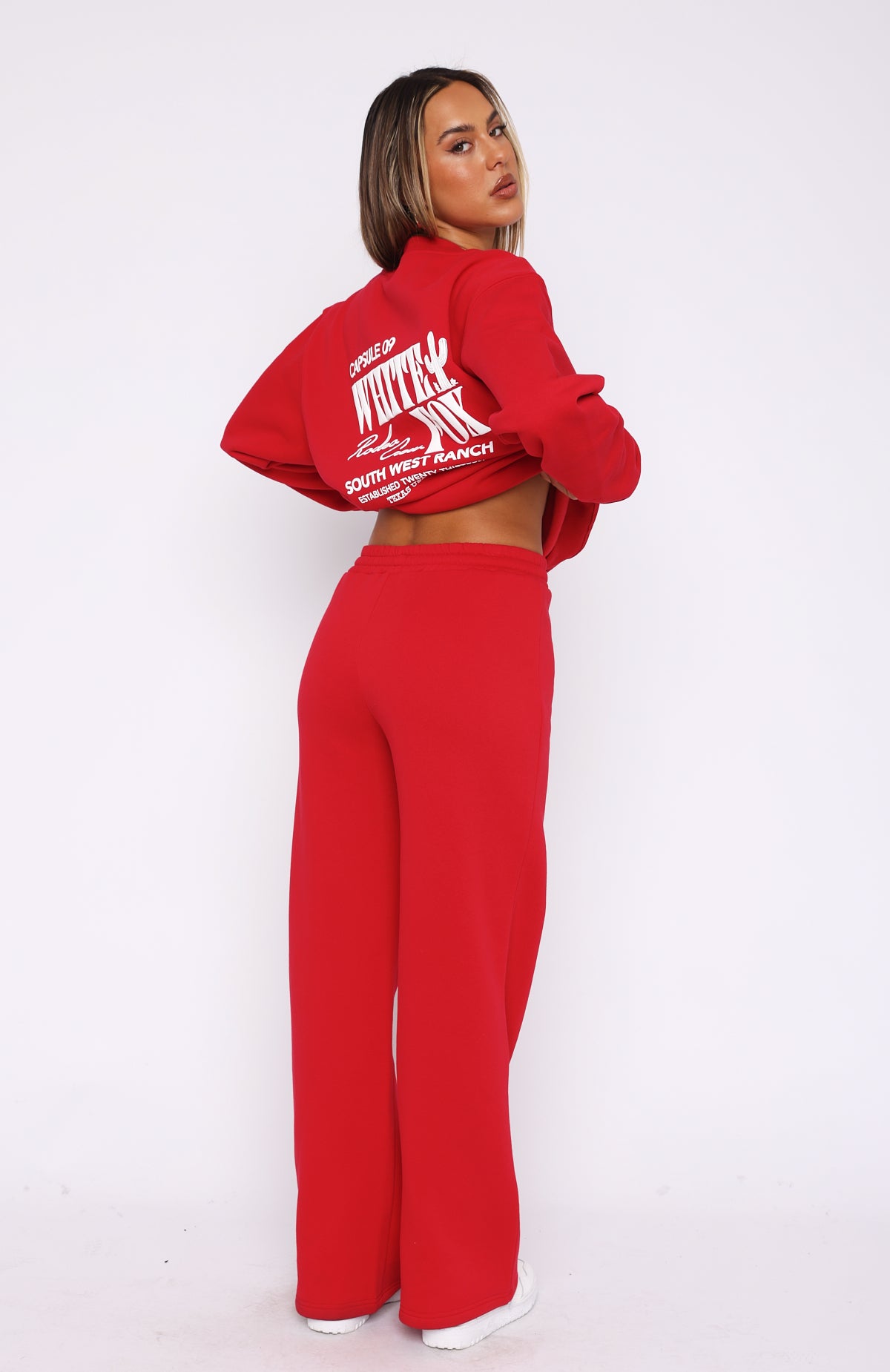 Premium Capsule 9 Rodeo Crew Wide Leg Sweatpants - Ultimate Red