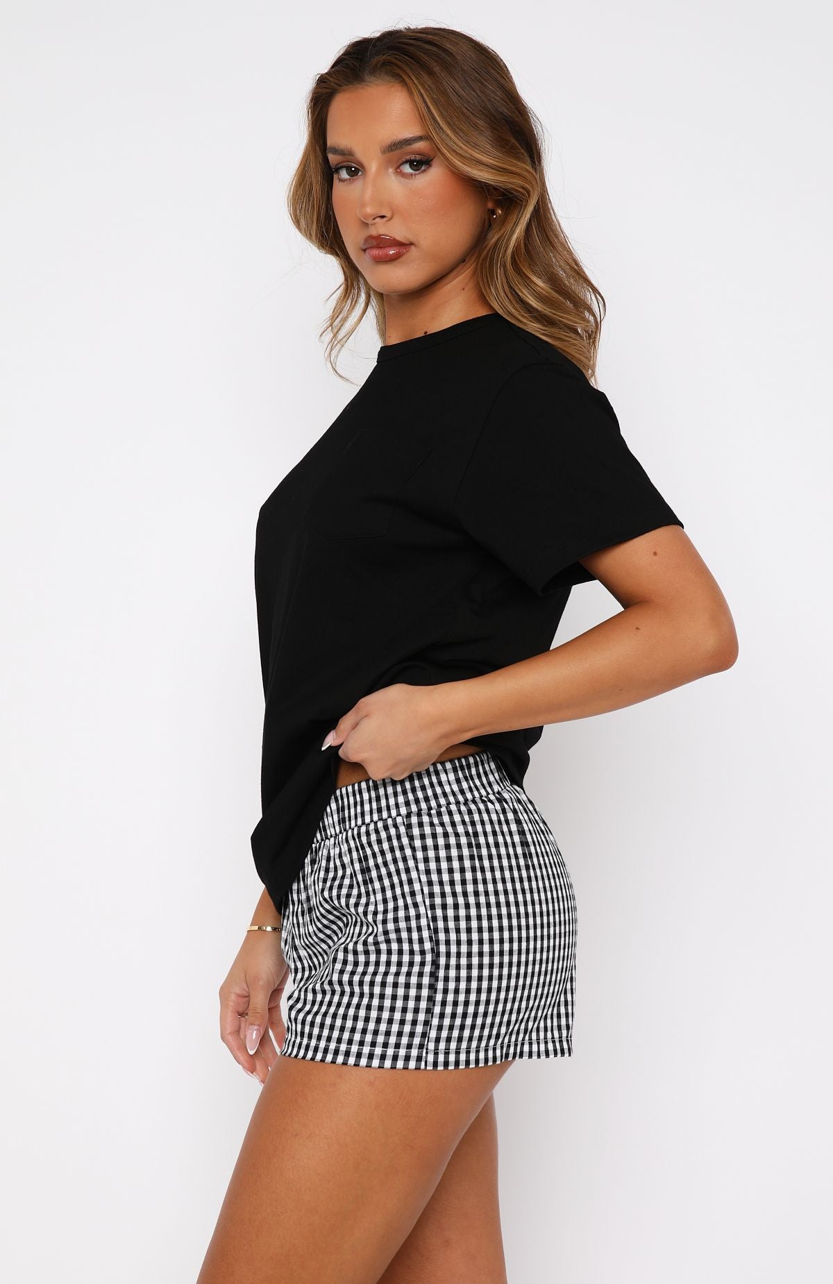 Premium Thought About It Black Gingham Shorts - Ultimate Summer Style