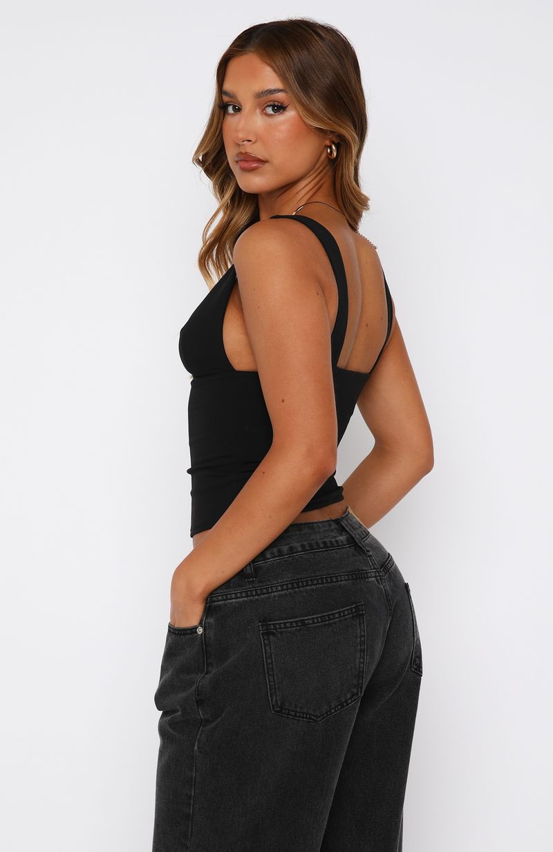 Premium Taking Up Space Top - Ultimate Black