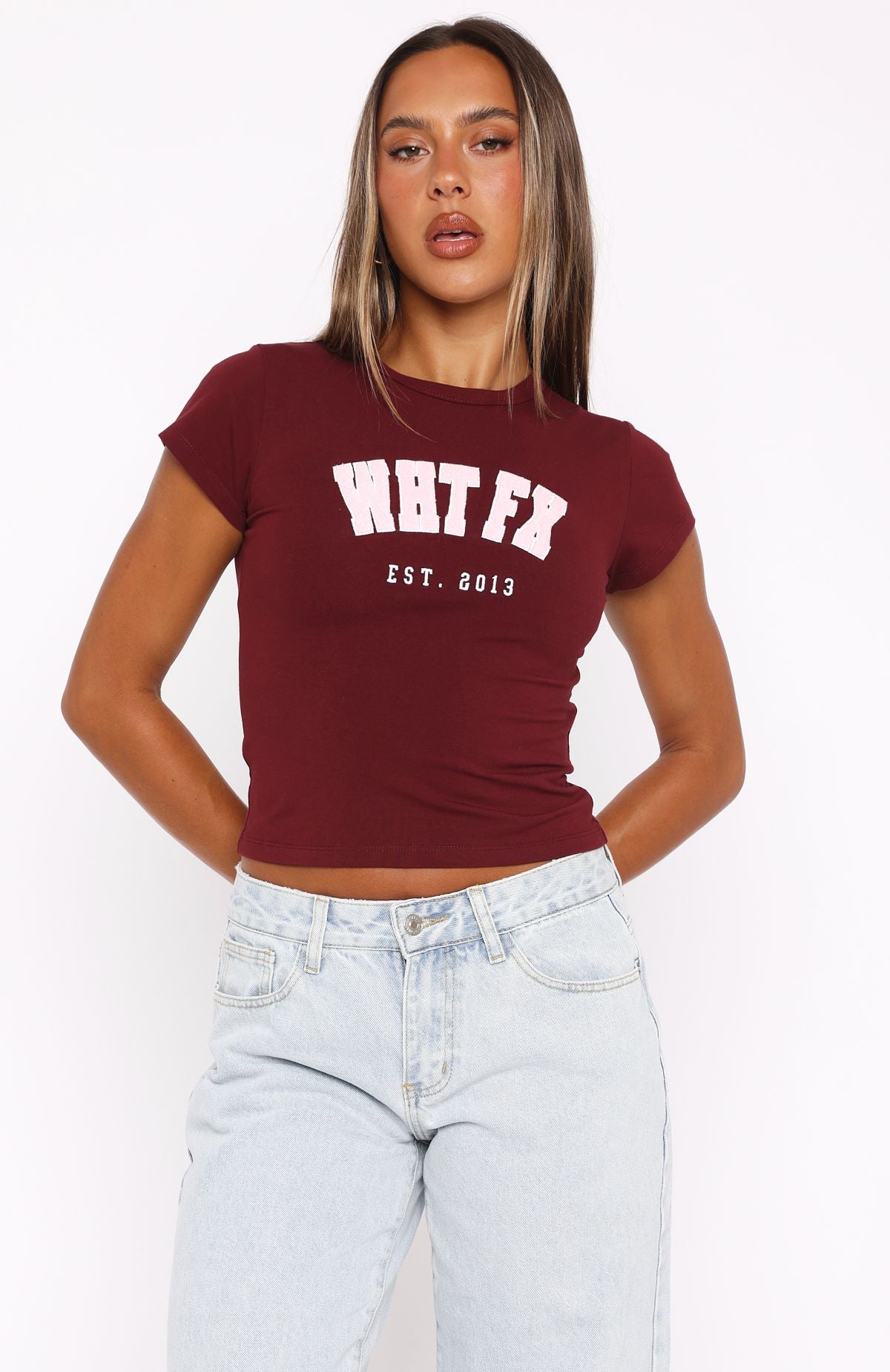 Premium Give It Away Baby Tee - Burgundy