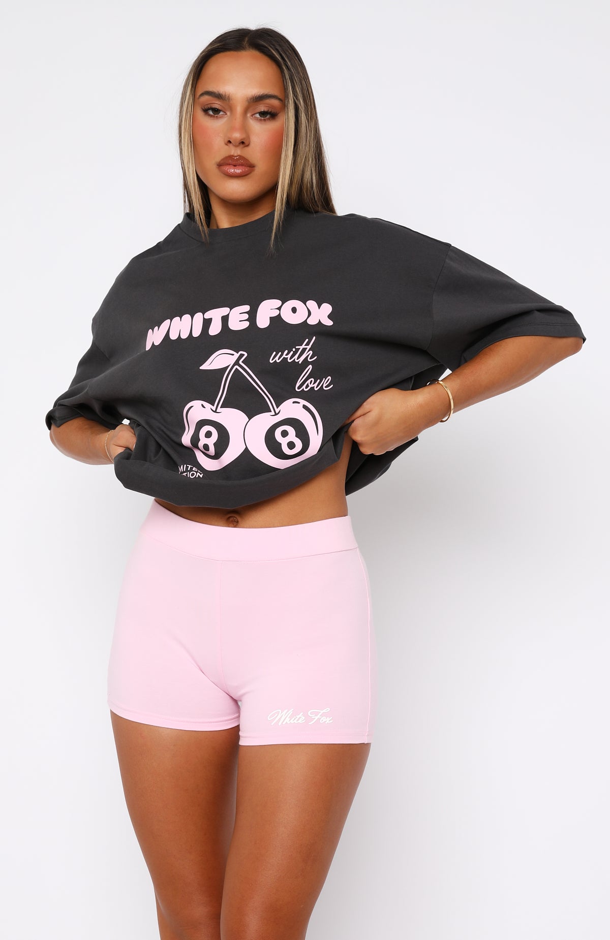 Premium With Love Bike Shorts - Baby Pink | Ultimate Comfort & Style