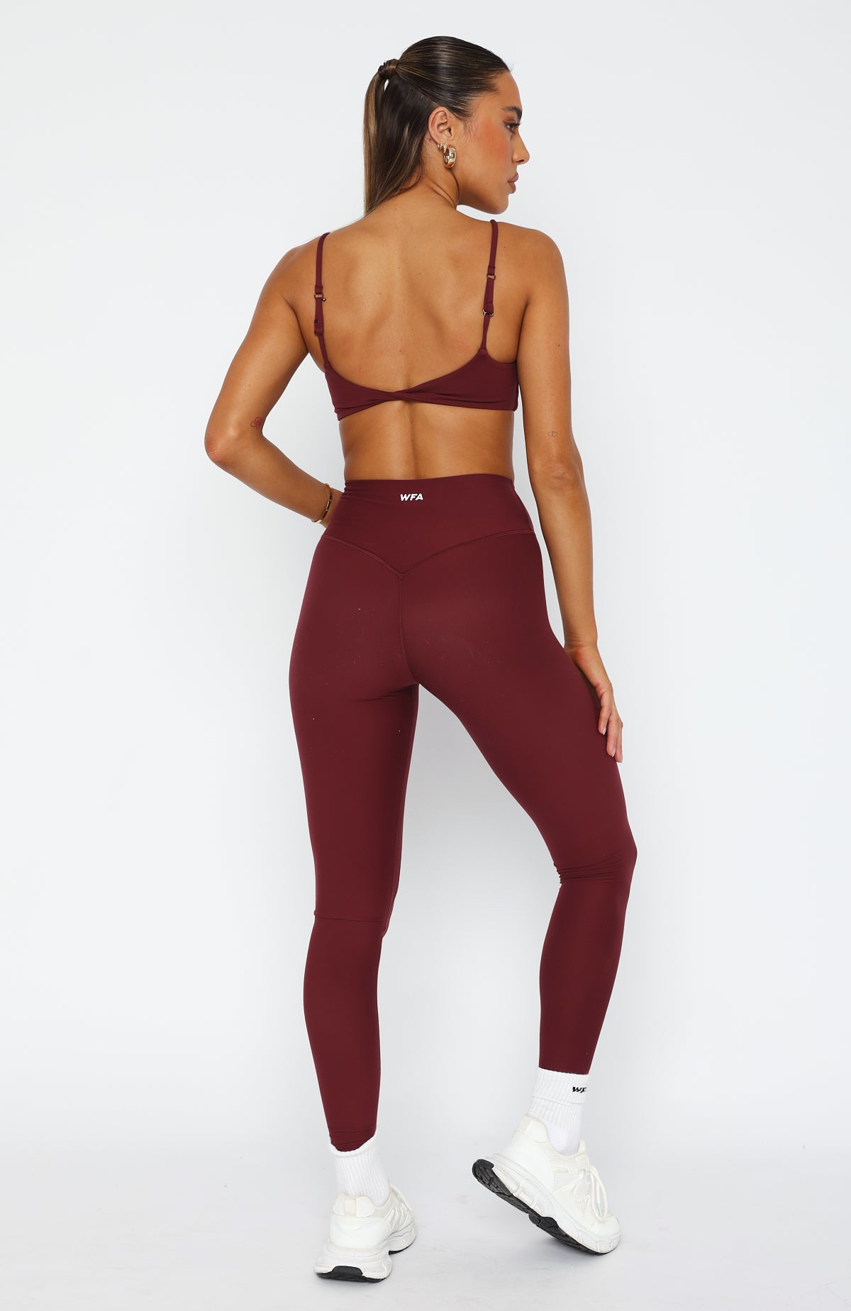 Premium Go Getter High Waisted Leggings - Burgundy | Ultimate Comfort & Style