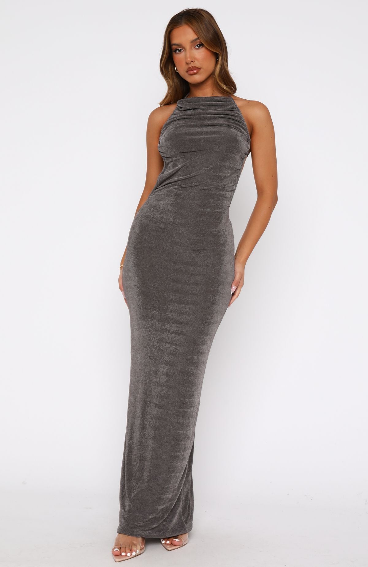 Ultimate Midnight Romance Maxi Dress - Charcoal