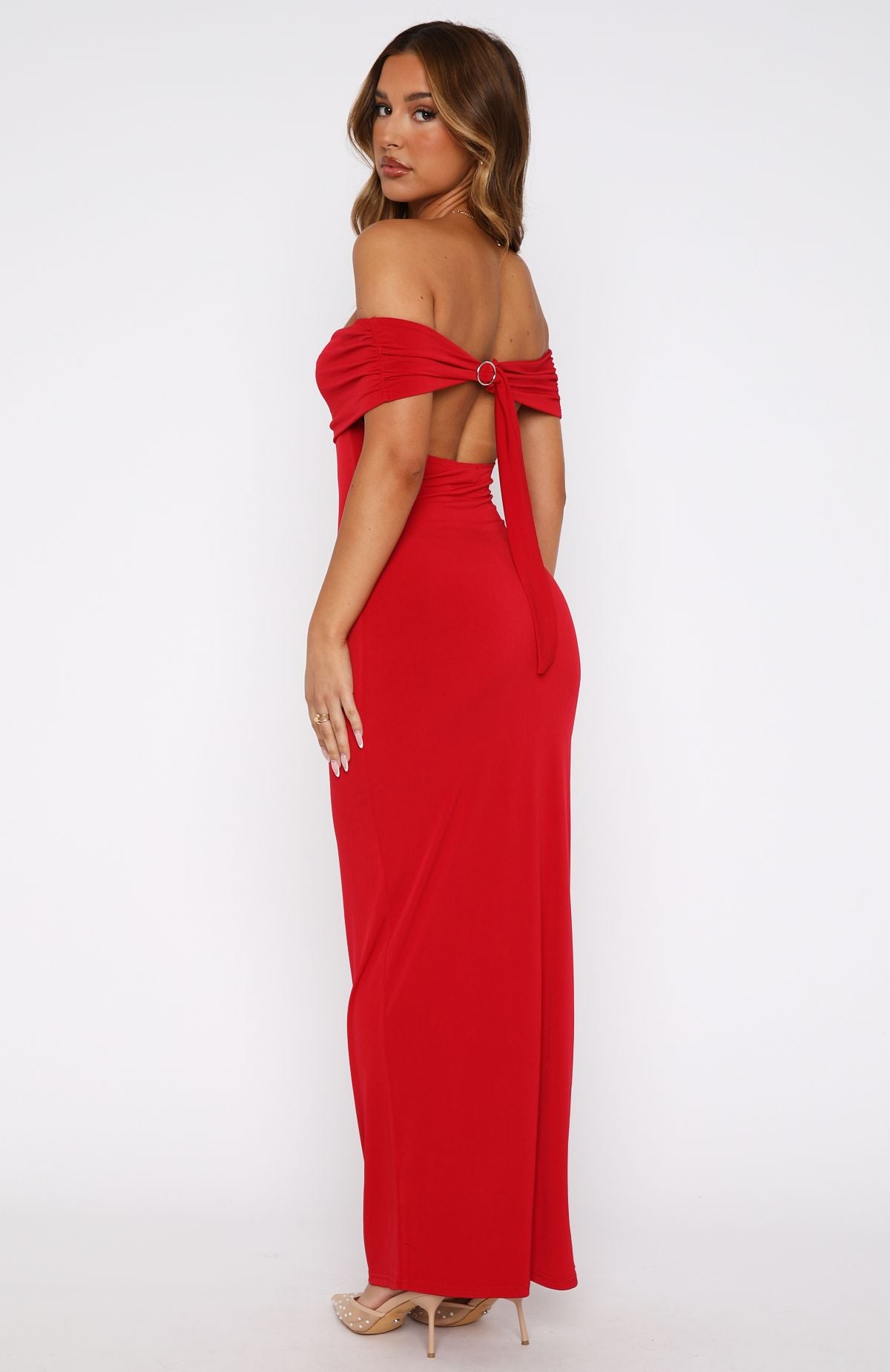 Premium Truth Over Lies Maxi Dress - Cherry Red