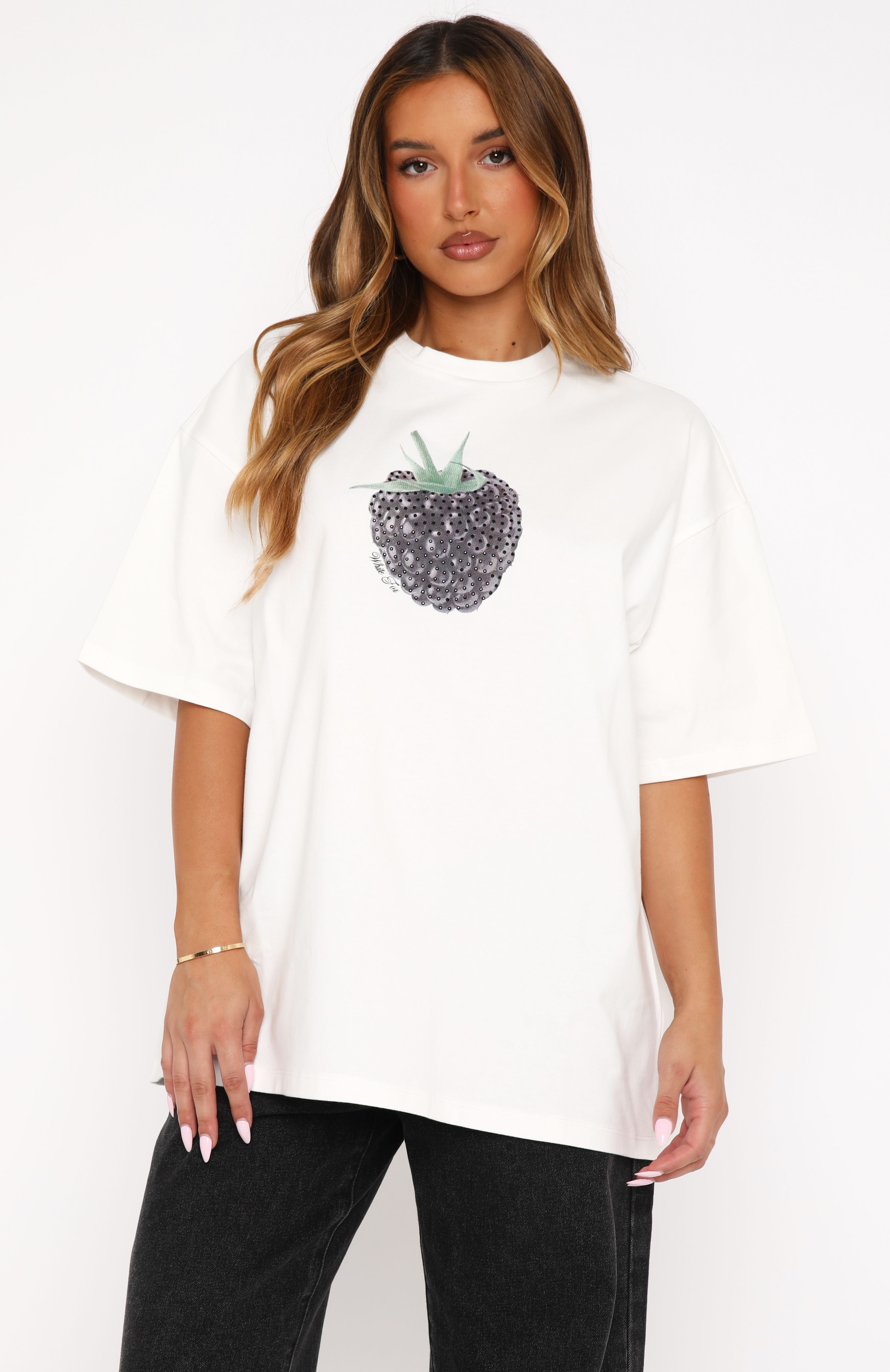 Premium Always Sweet Oversized Tee - Ultimate Comfort in White