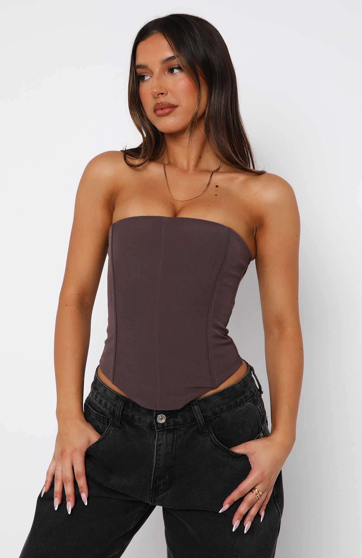 Ultimate Strapless Bustier in Luxe Chocolate