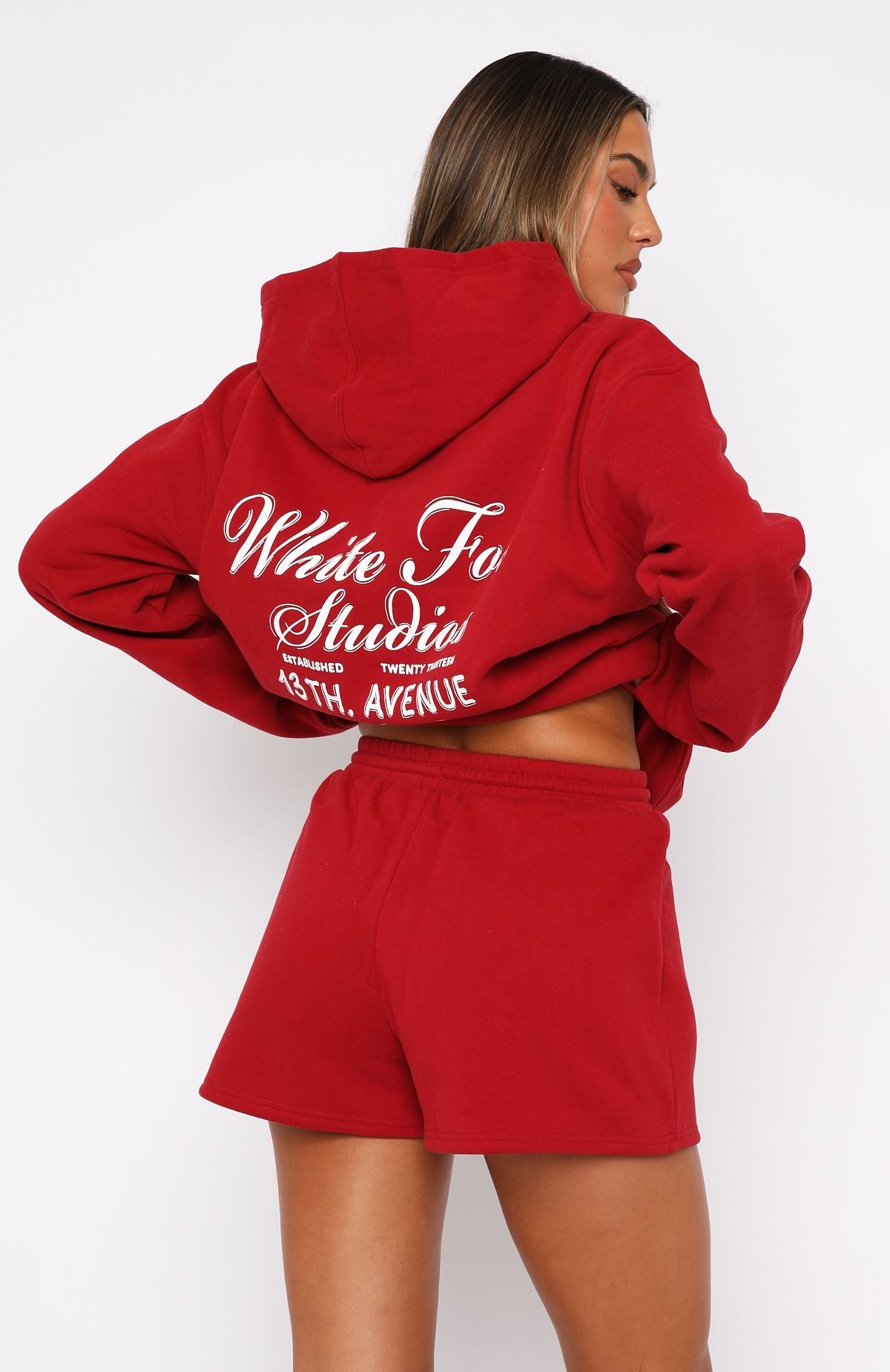 Premium 13th Avenue Oversized Hoodie - Red