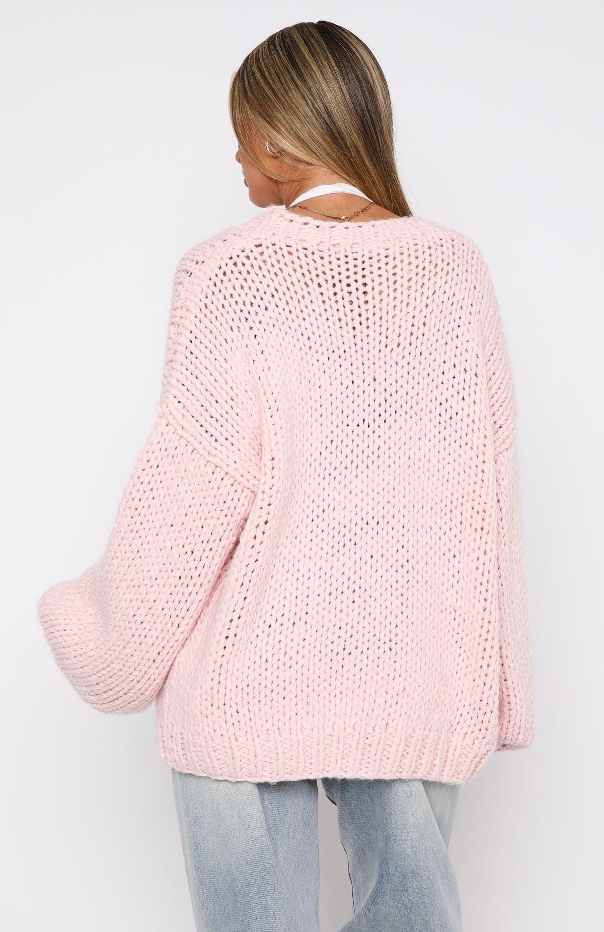 Ultimate Comfort Knit Cardigan in Baby Pink