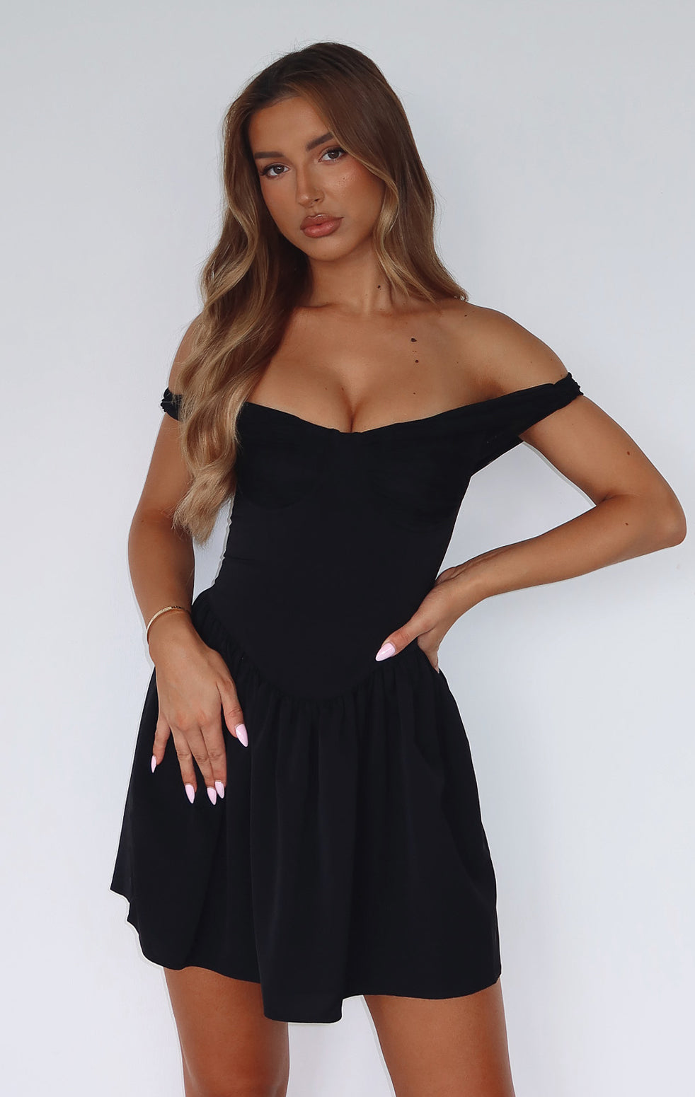 Ultimate Romance Taking So Long Mini Dress - Black