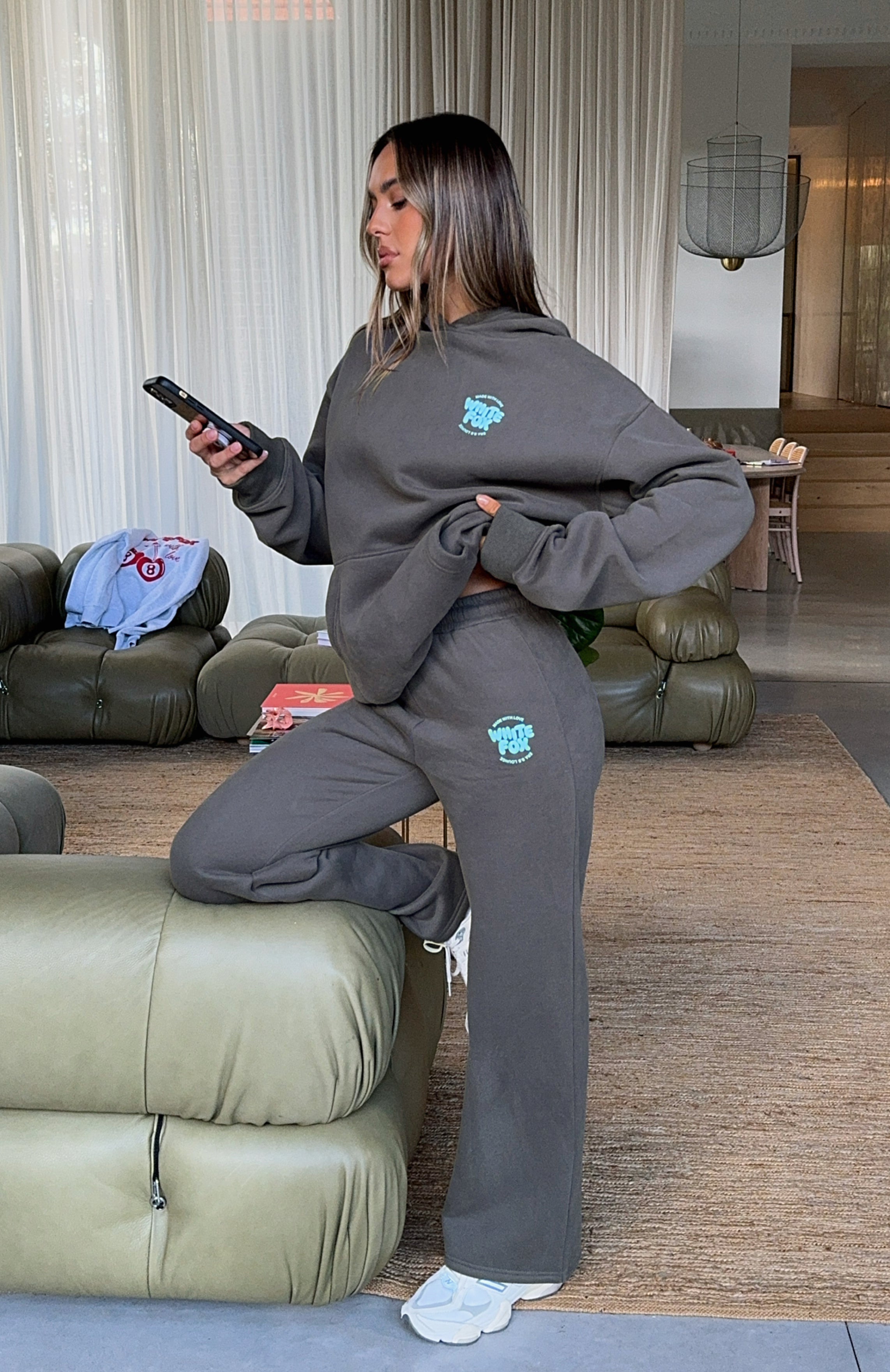 Premium With Love For You Wide Leg Sweatpants - Volcanic Edition