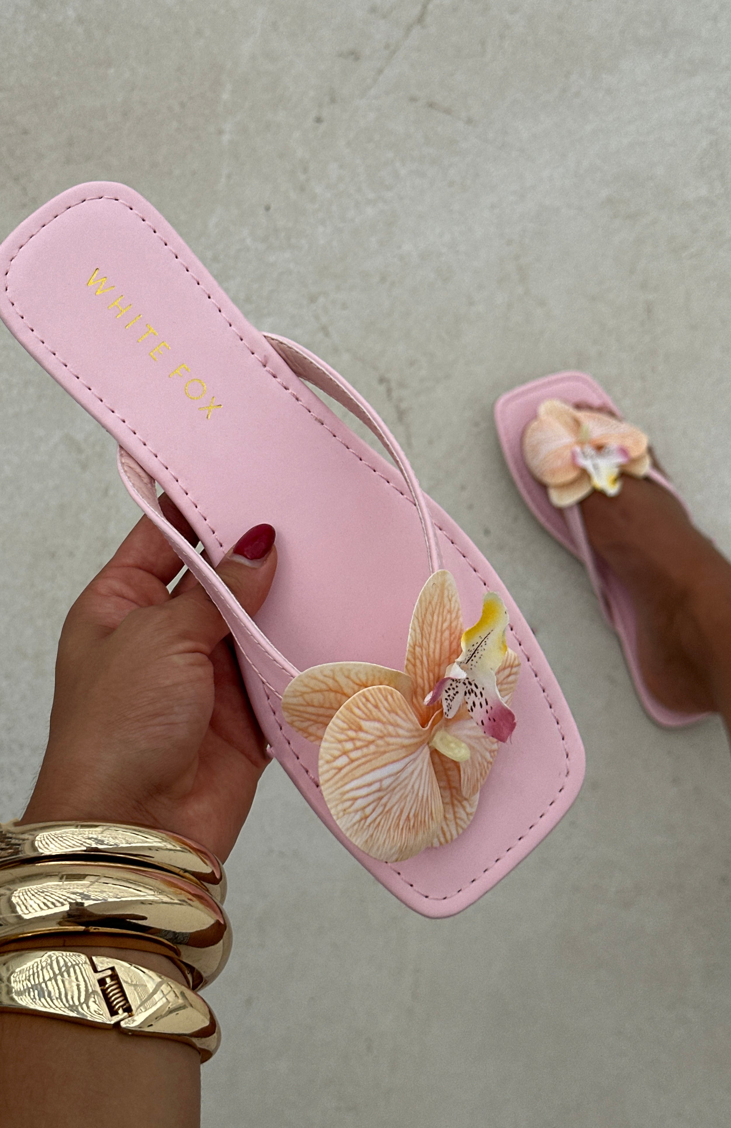 Premium Reza Sandals in Baby Pink & Yellow