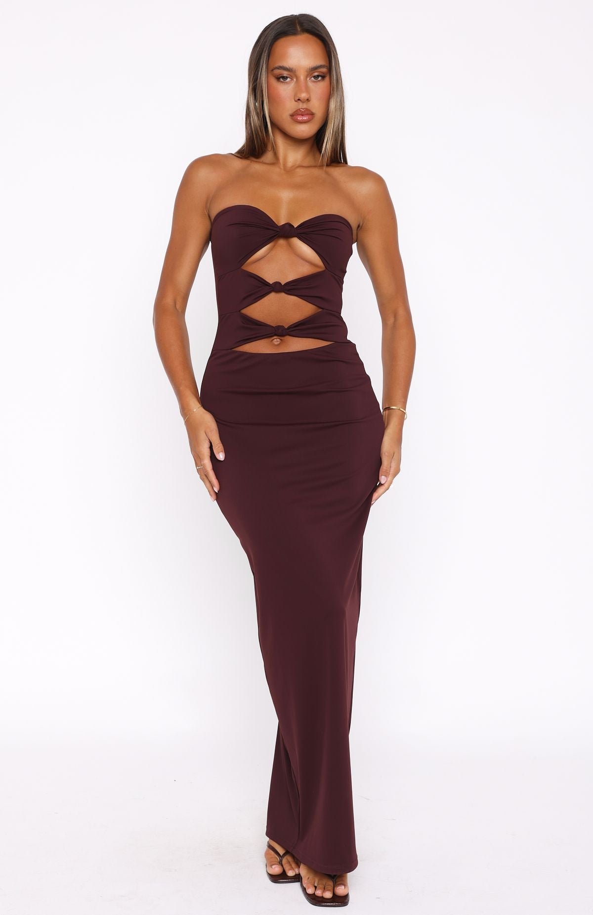 Premium Life After Love Maxi Dress - Chocolate Elegance