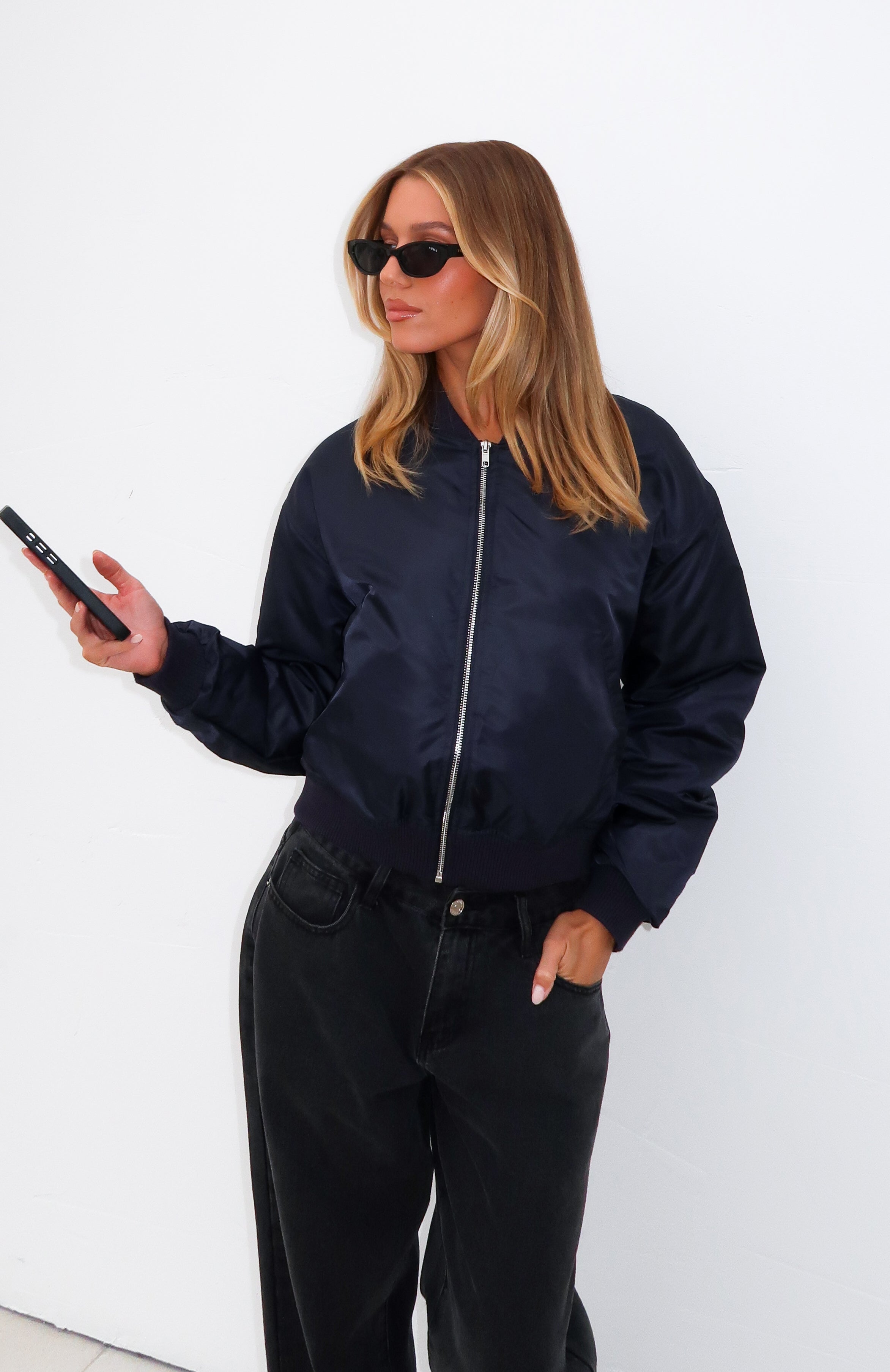 Premium Navy Bomber Jacket - Ultimate Comfort & Style