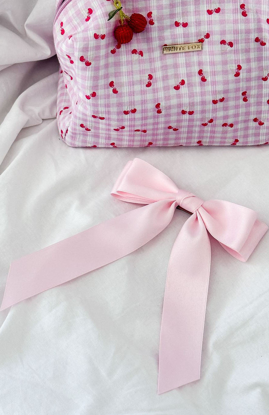 Premium Sweet Serenity Bow Hair Clip - Elegant Pink