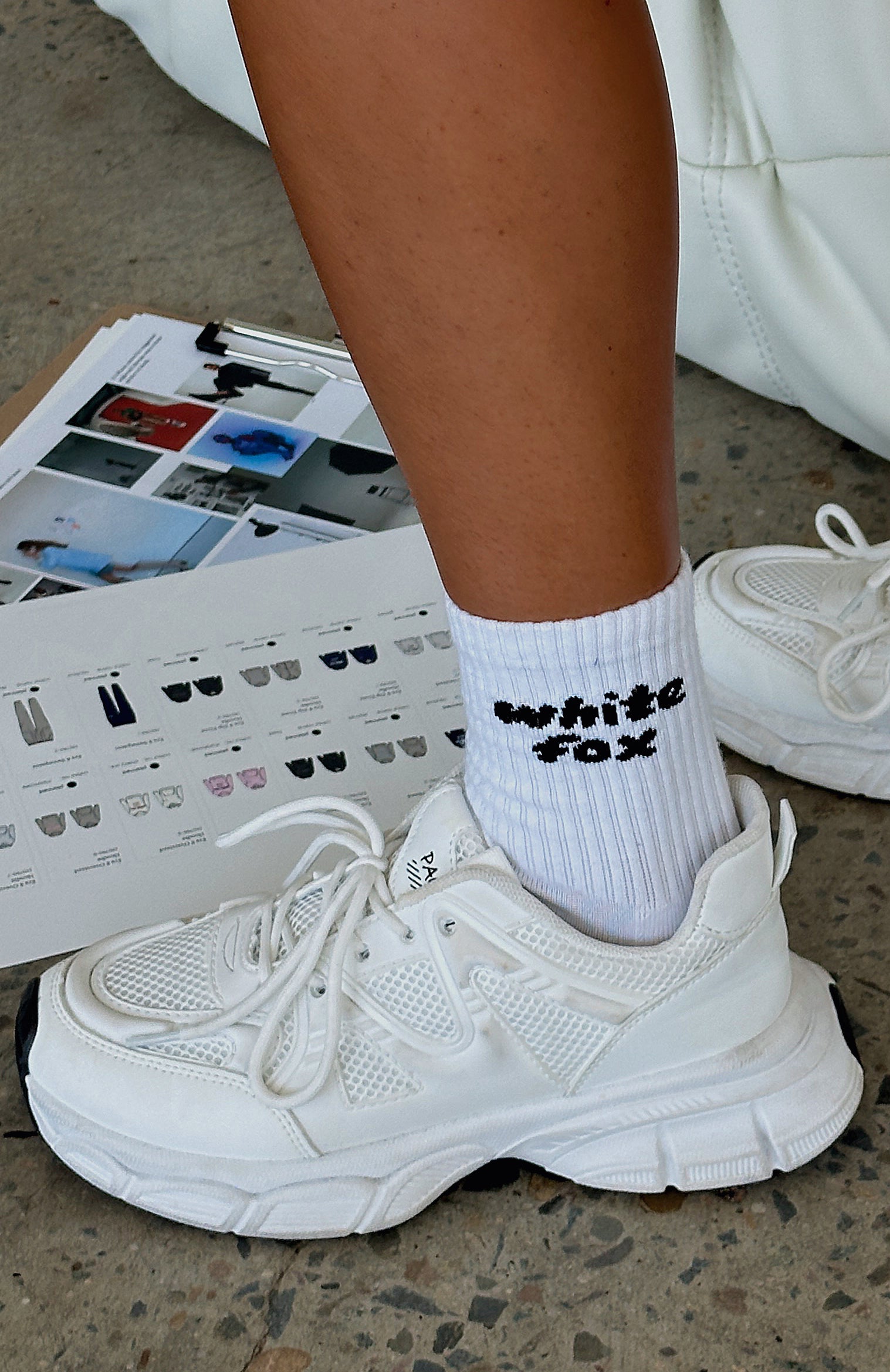 Premium Era 8 White Crew Socks