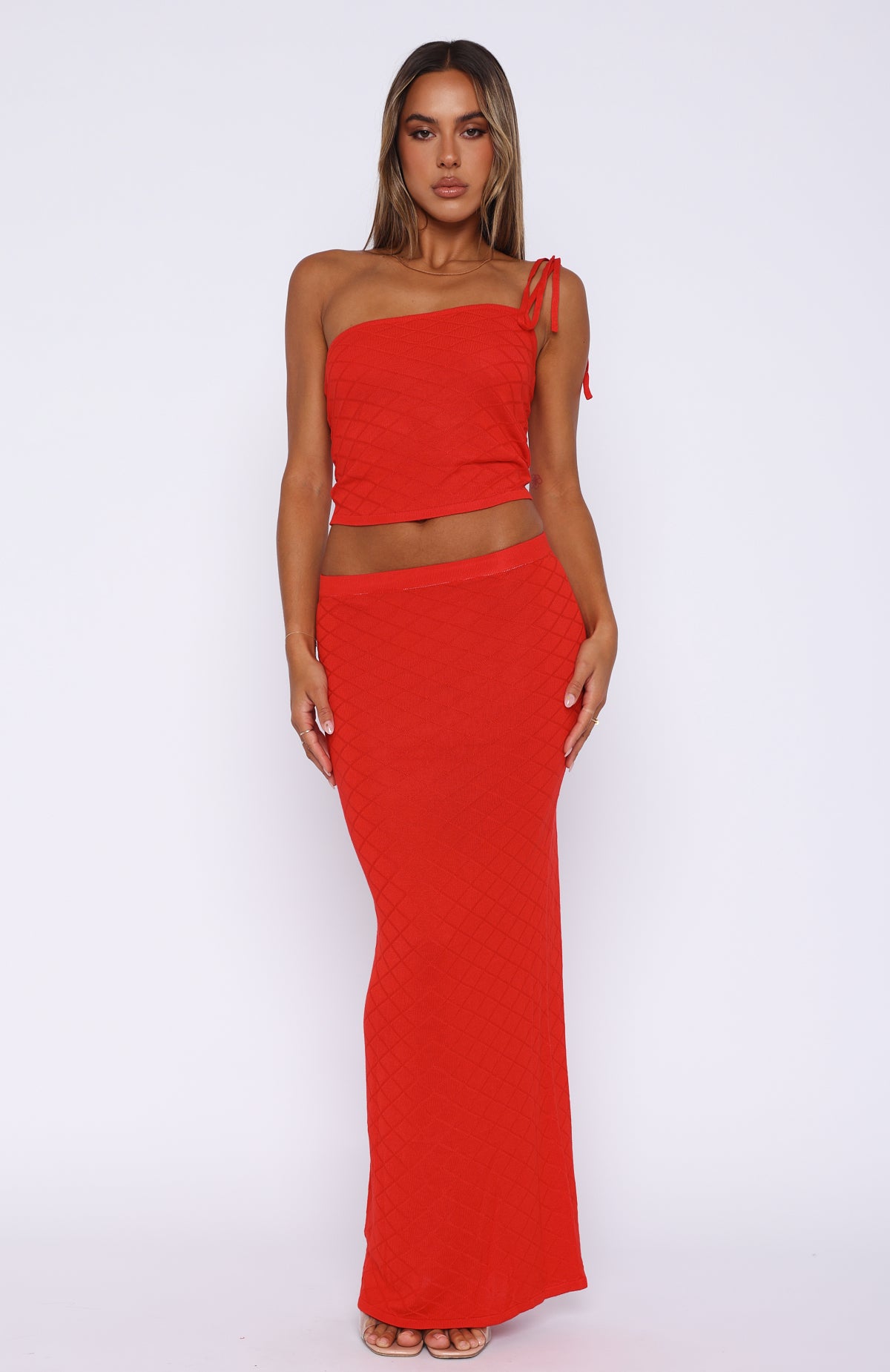 Ultimate Vacation Maxi Skirt - Chilli Red