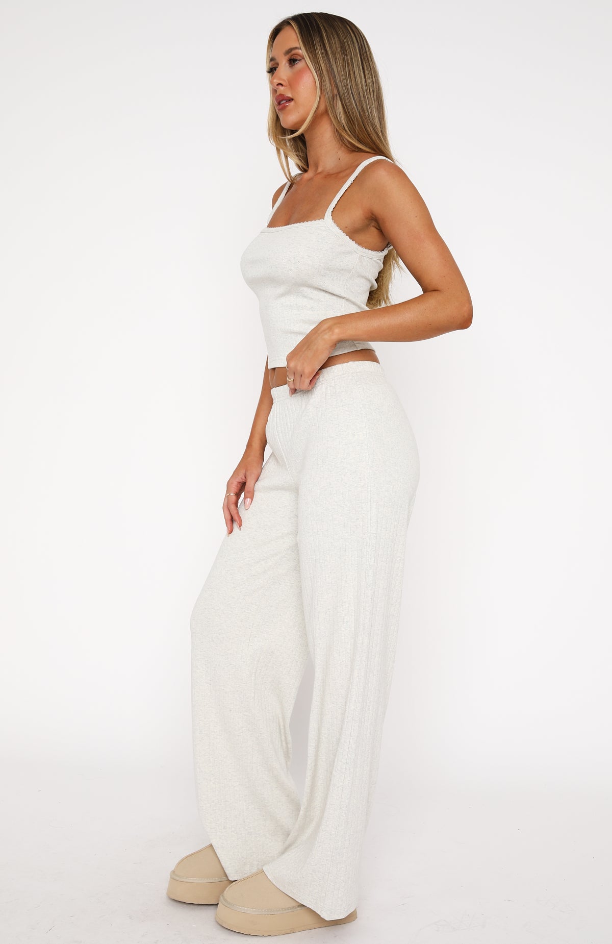 Premium Happier Now Pyjama Pants - Grey Marle | Ultimate Comfort