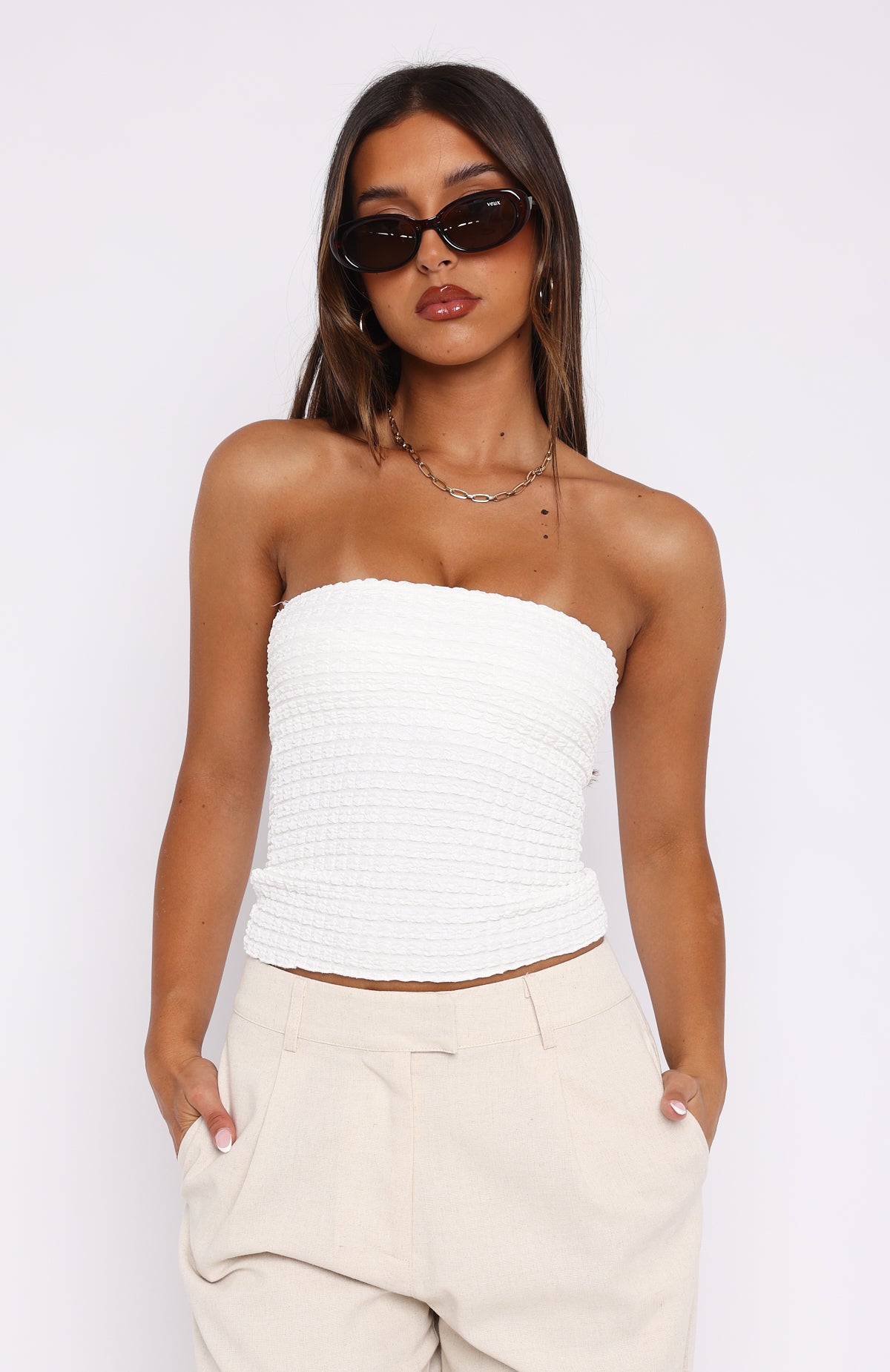 Ultimate Stroke Of Luck Strapless Top - Premium White