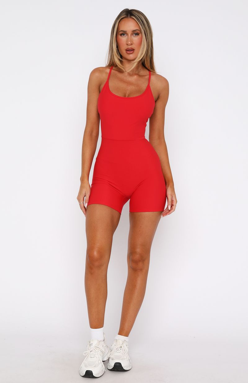 Ultimate Power Playsuit - Bold Red