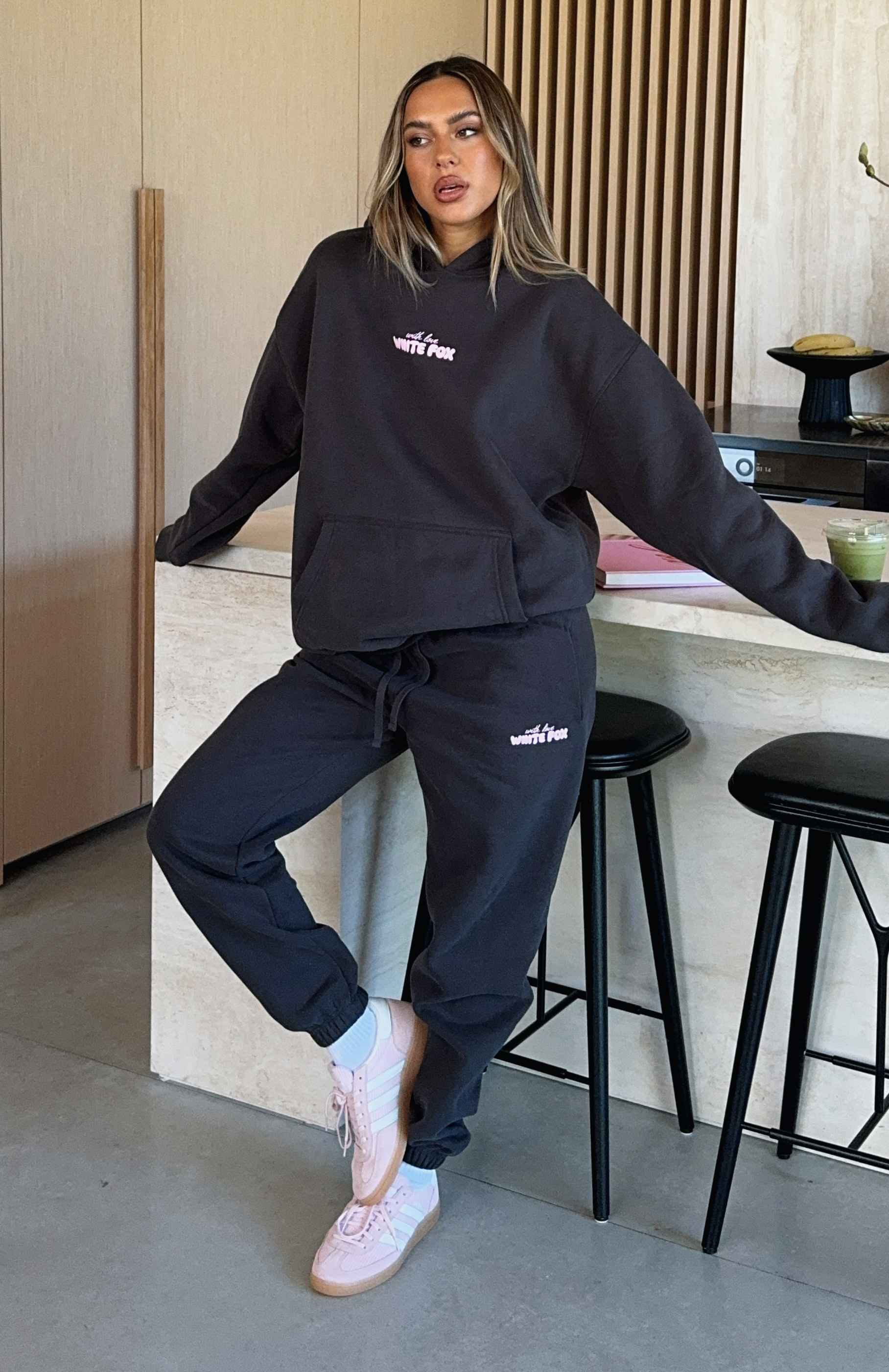 Premium With Love In The Moment Fleece Sweatpants - Charcoal | Ultimate Comfort