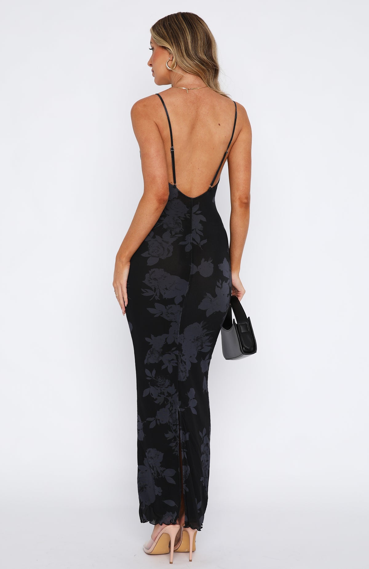 Ultimate Noir Rose Maxi Dress - I Don't Miss You Collection