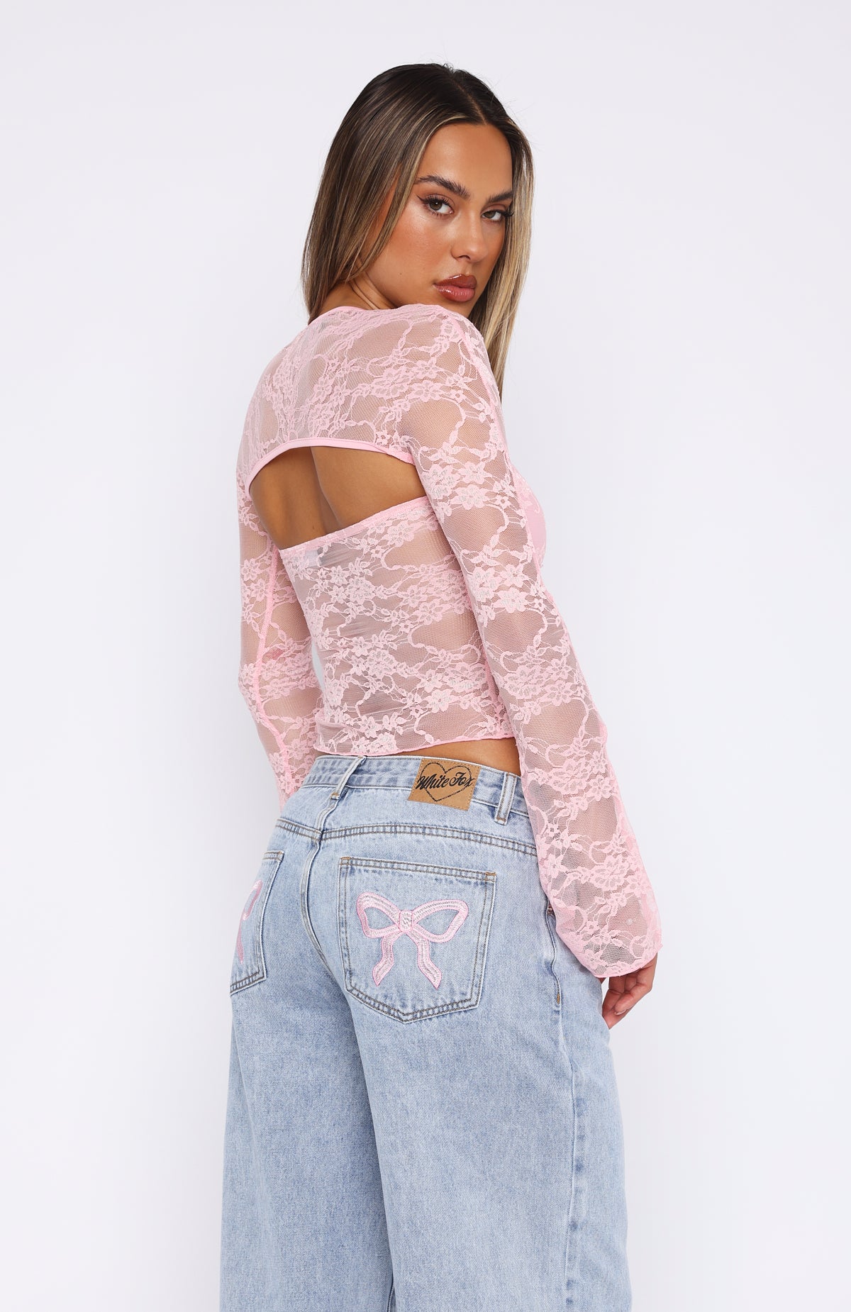 Premium Sweet Lovin' Lace Top Set - Baby Pink