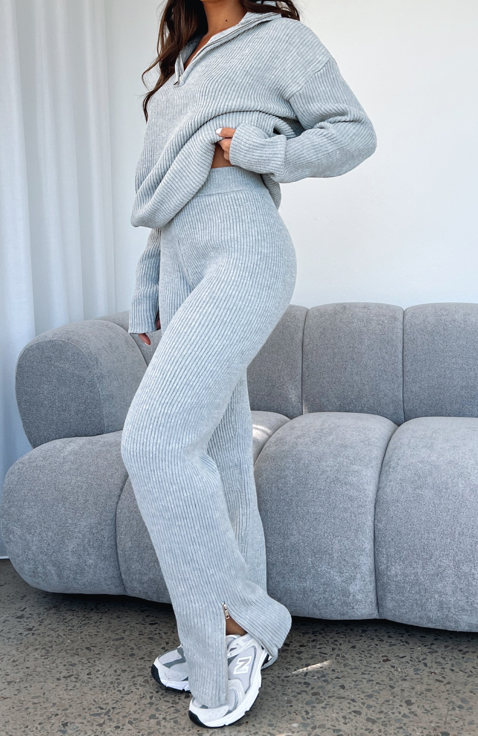 Ultimate Cosy Knit Pants - Grey Marle | Premium Comfort & Style