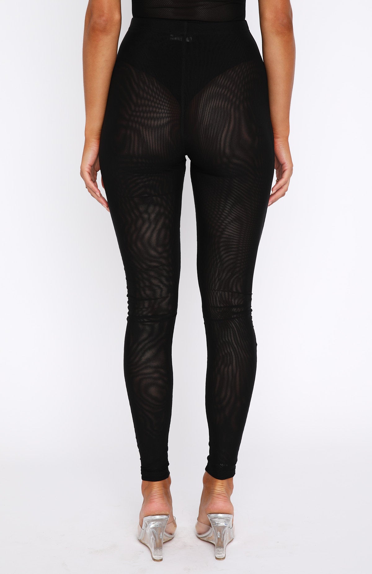 Ultimate Hollywood Moment Mesh Leggings - Black