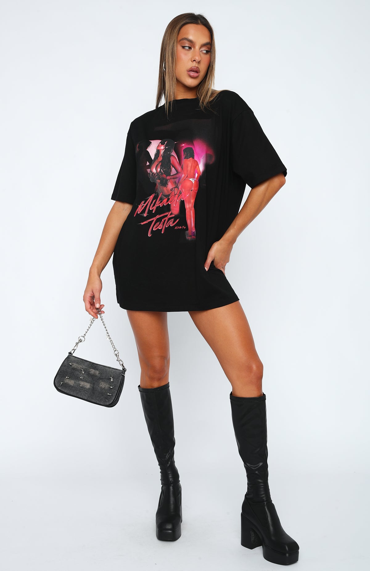 Premium Censored Oversized Tee - Black | Limited Edition