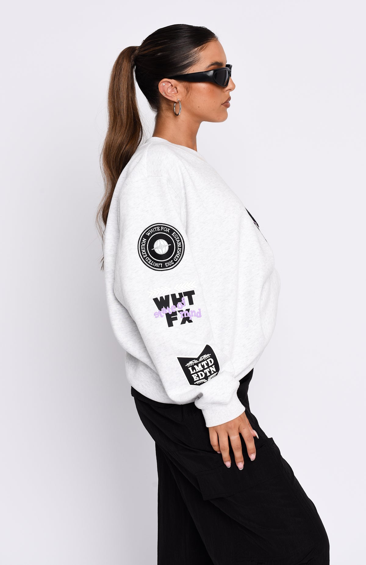 Premium Vintage Oversized Sweater - Grey Marle