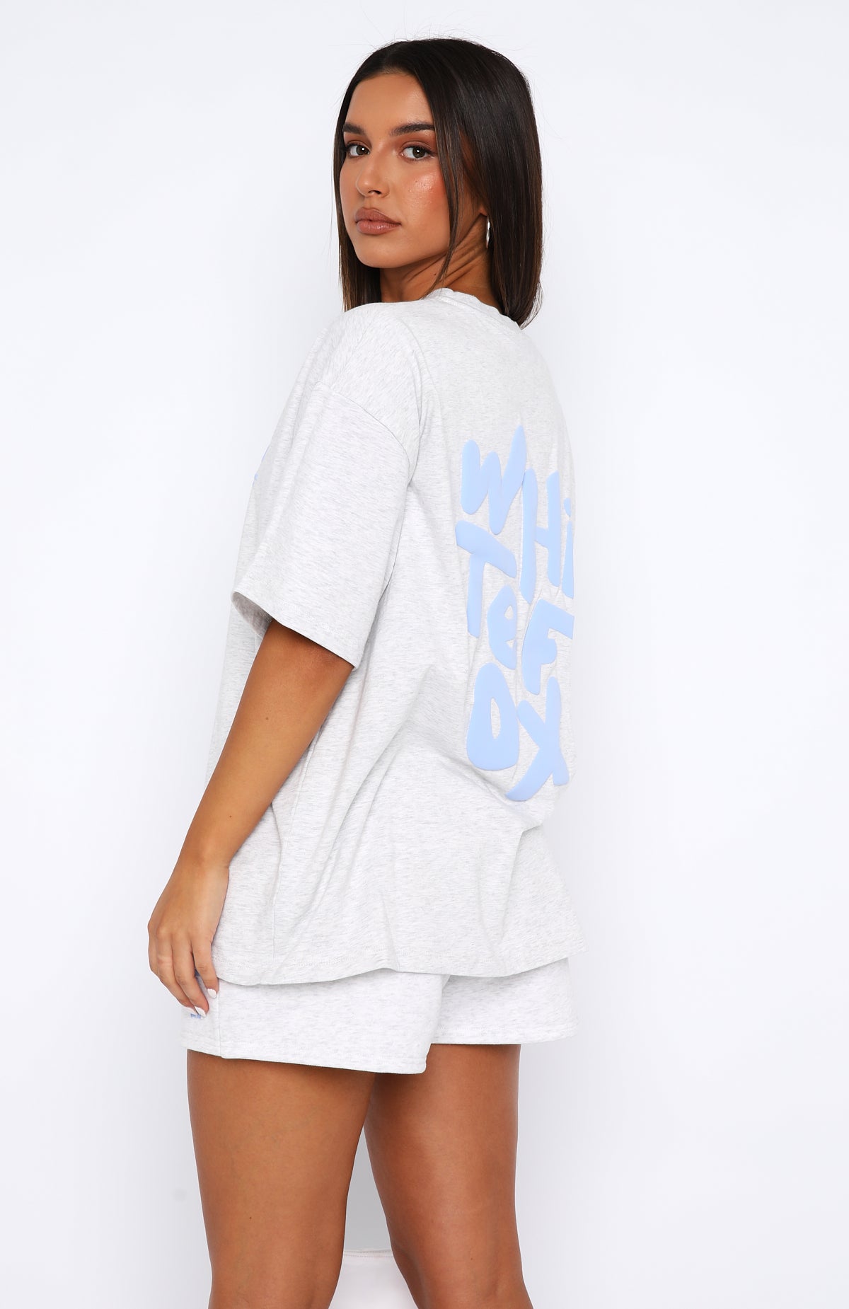 Premium Oversized Cotton Tee - Grey Marle