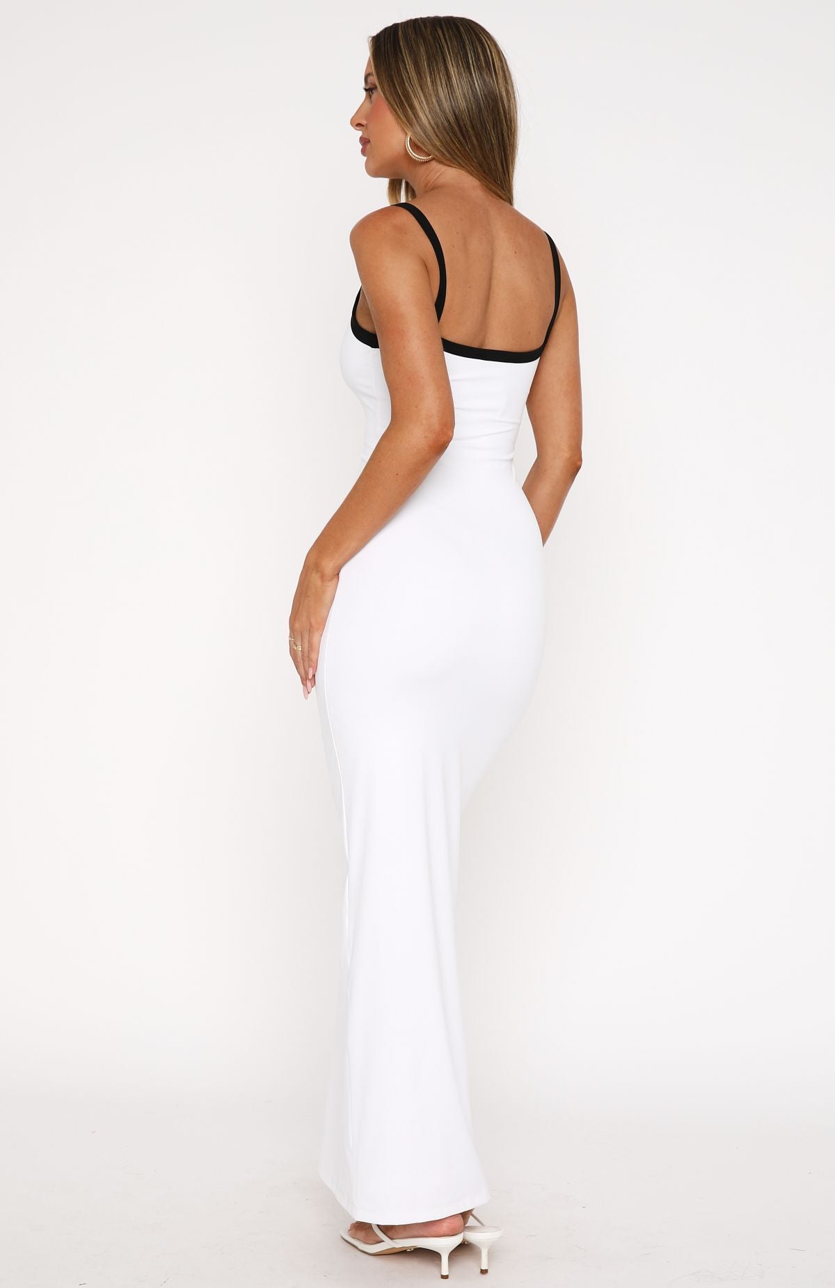 Premium Just Stay Calm Maxi Dress - Ultimate White