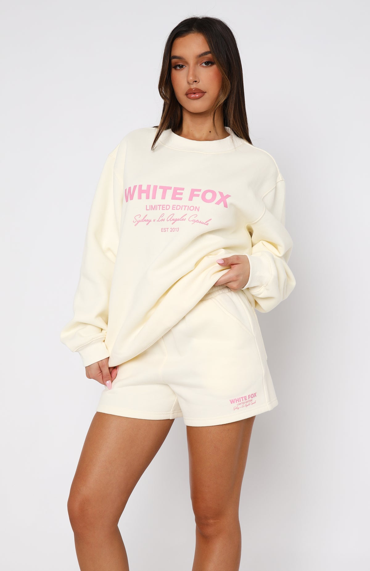 Premium Manifest It Oversized Sweater - Cream