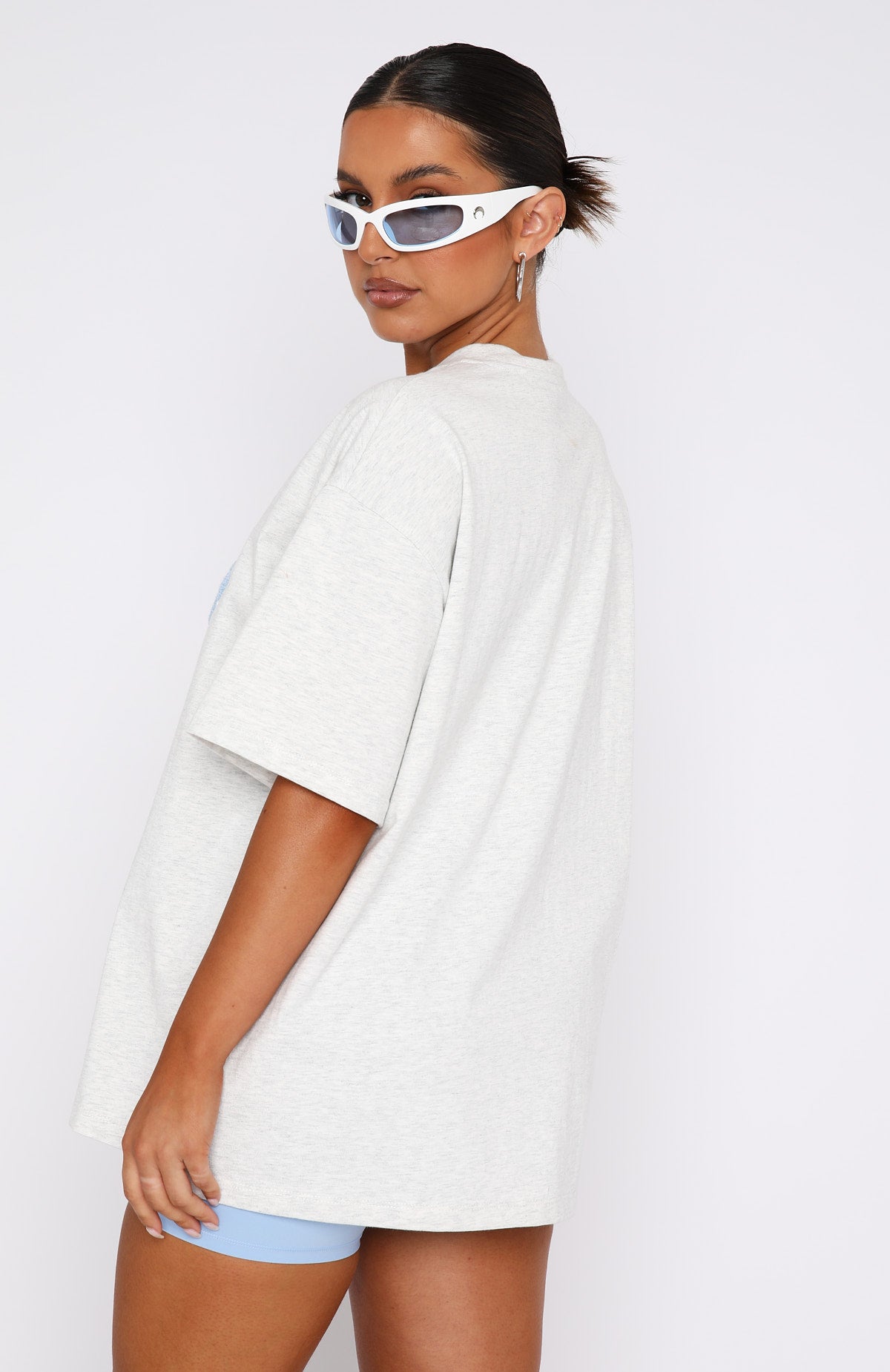 Premium Oversized Cotton Tee - Grey Marle Edition