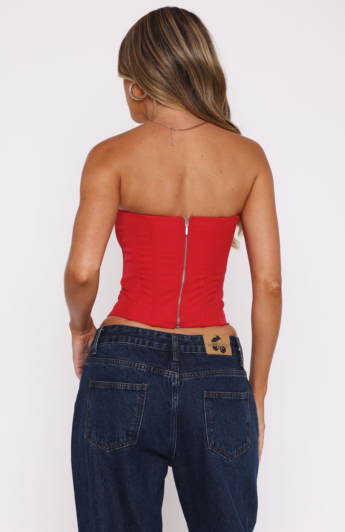 Ultimate Strapless Heart Cut-Out Bustier - Passion Red