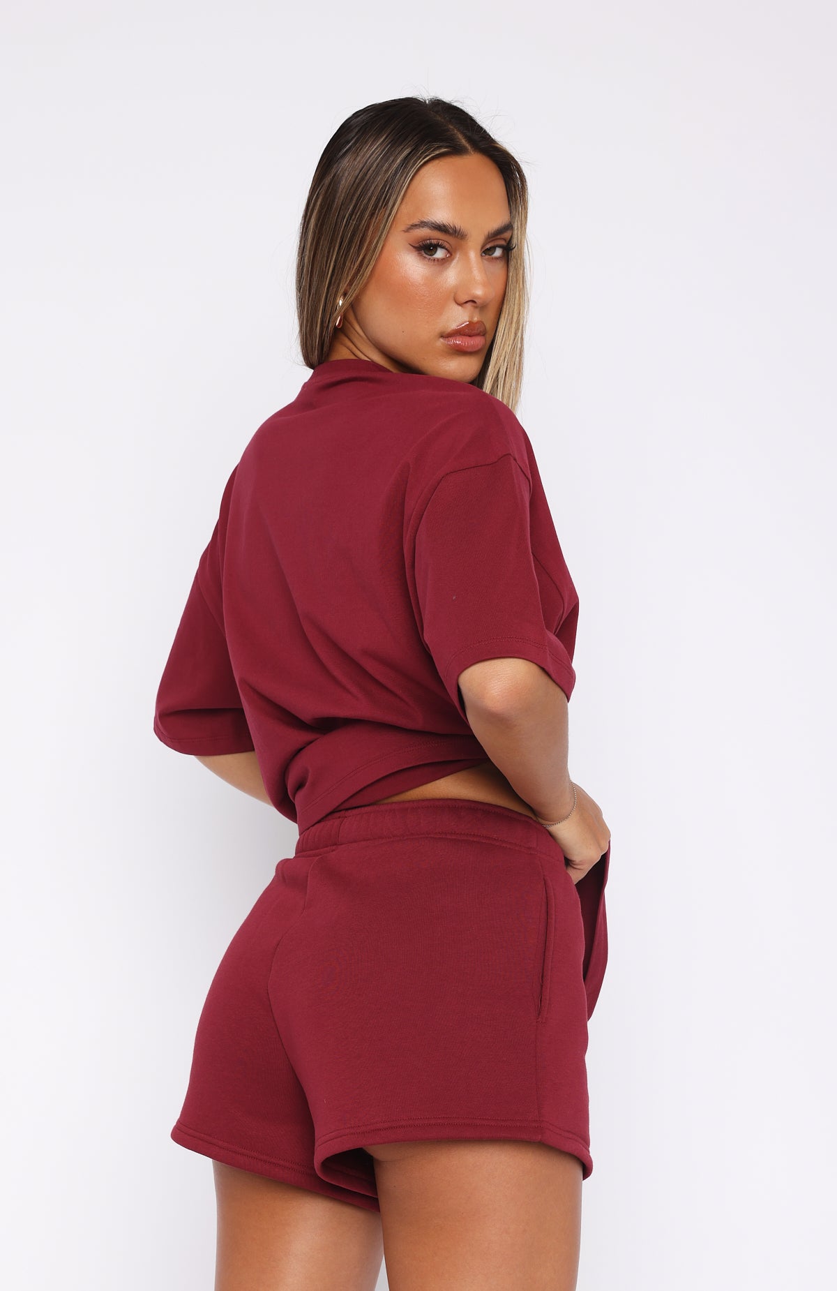 Premium Capsule 9 Star Of The Moment Lounge Shorts - Burgundy