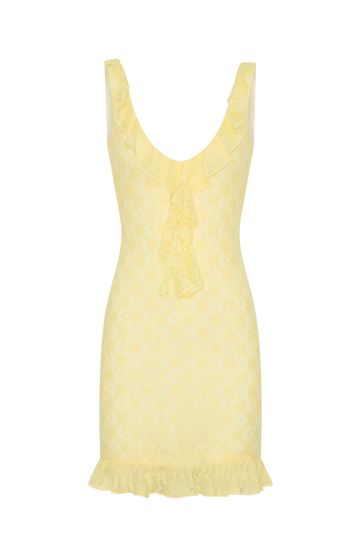 Ultimate Take A Bow Mini Dress in Lemon - Premium Style